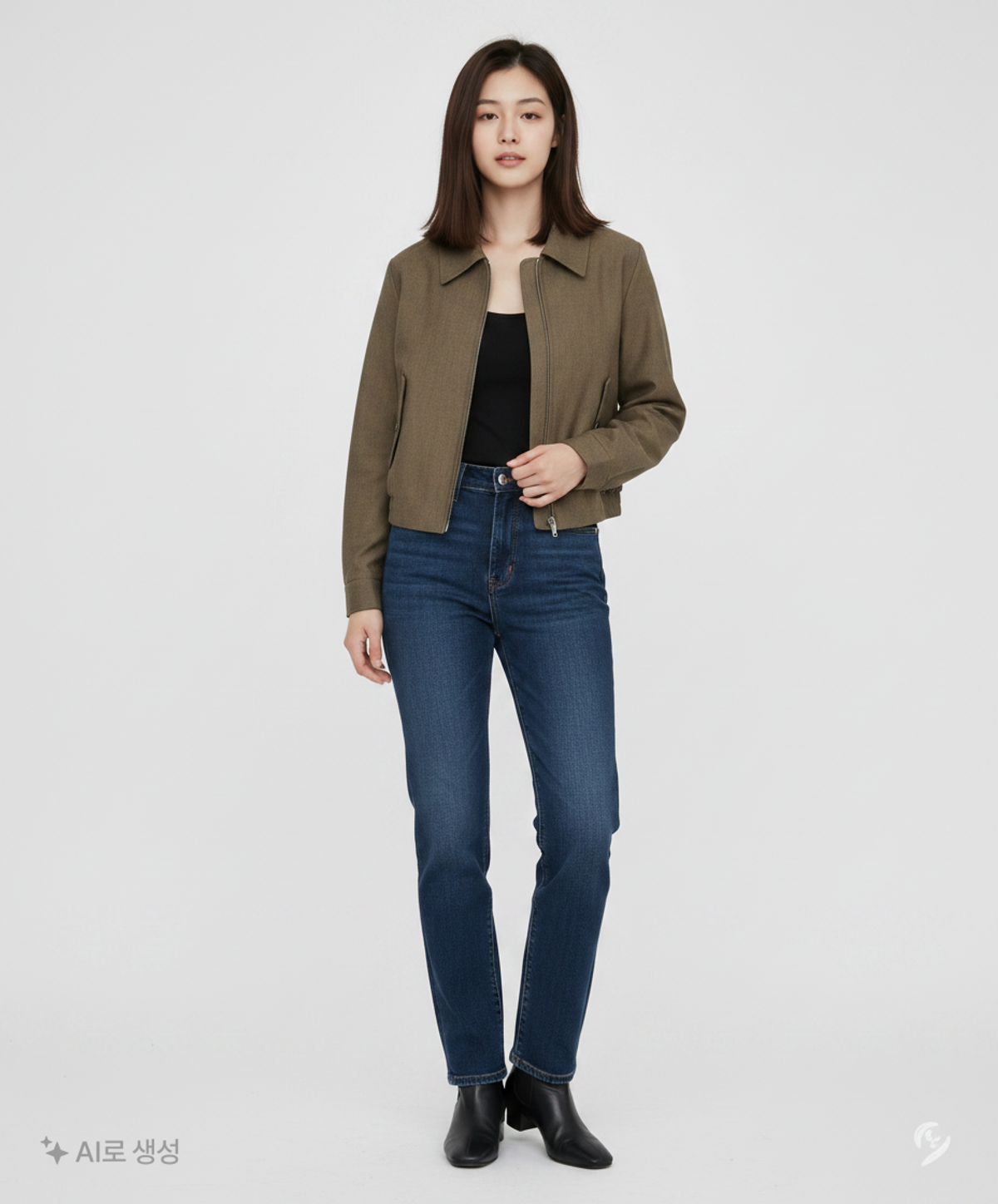 미쏘(MIXXO) 블루종 점퍼_MIWJJDT09G S