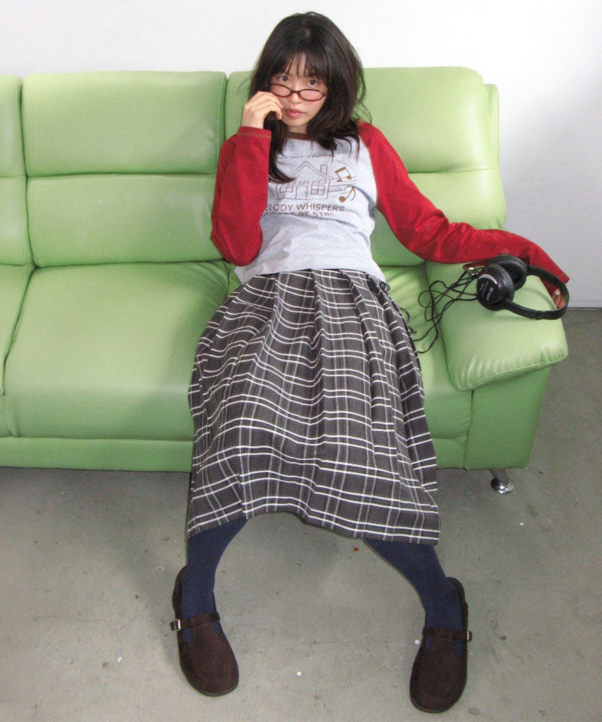 론론(RONRON) HOUSE RAGLAN LONG SLEEVE RED