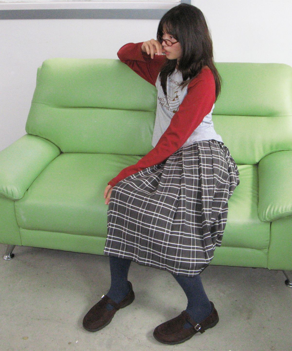 론론(RONRON) HOUSE RAGLAN LONG SLEEVE RED