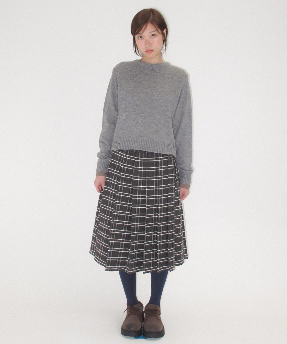 론론(RONRON) TEXTURED DOT KNIT GREY