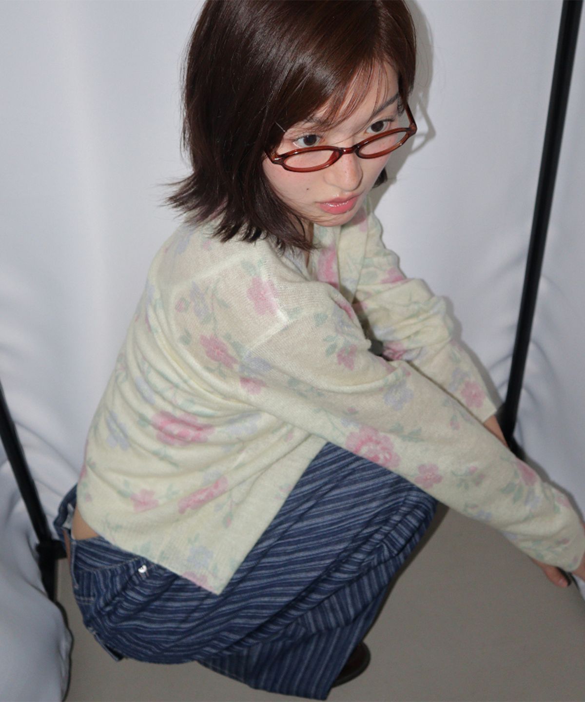 론론(RONRON) VINTAGE FLORAL CARDIGAN YELLOW
