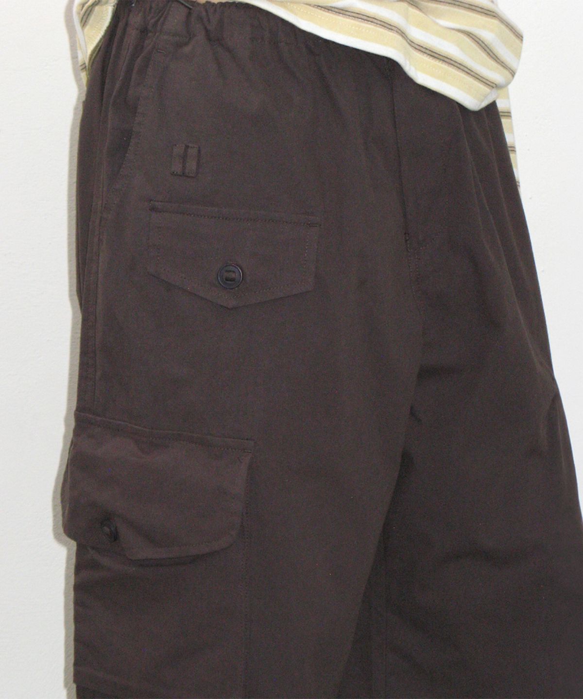 론론(RONRON) WIDE POCKET CARGO PANTS CHARCOAL