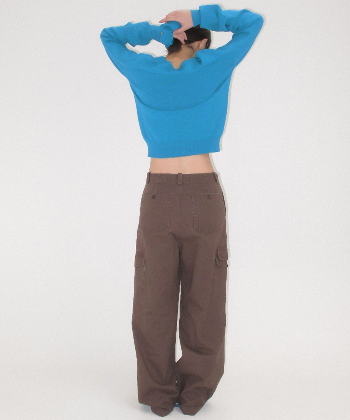 론론(RONRON) PIGMENT DOUBLE CARGO PANTS BROWN