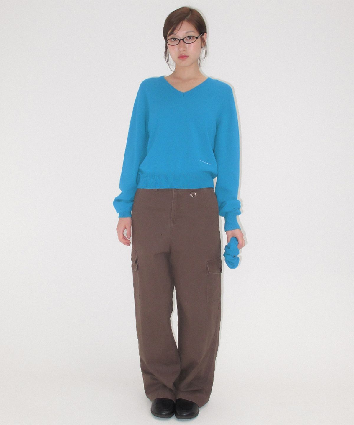 론론(RONRON) PIGMENT DOUBLE CARGO PANTS BROWN