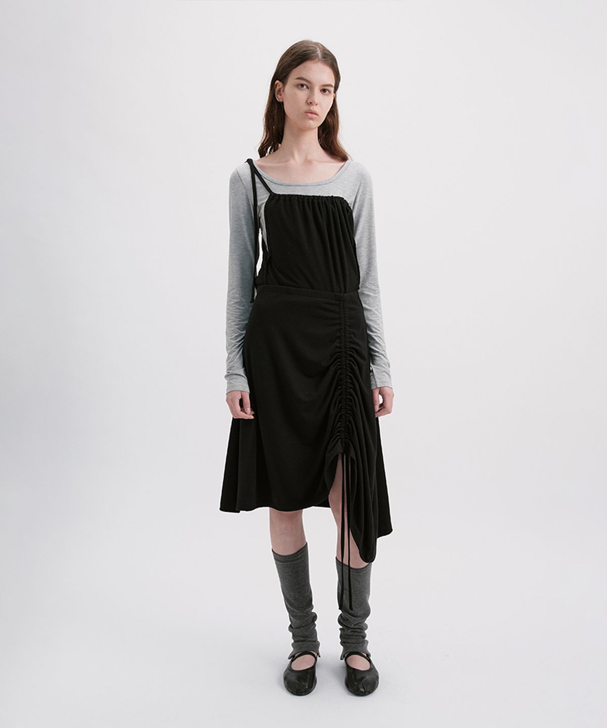 시메트릭 퍼센트(SYMMETRICPERCENT) Multi-Way Jersey Skirt / Black