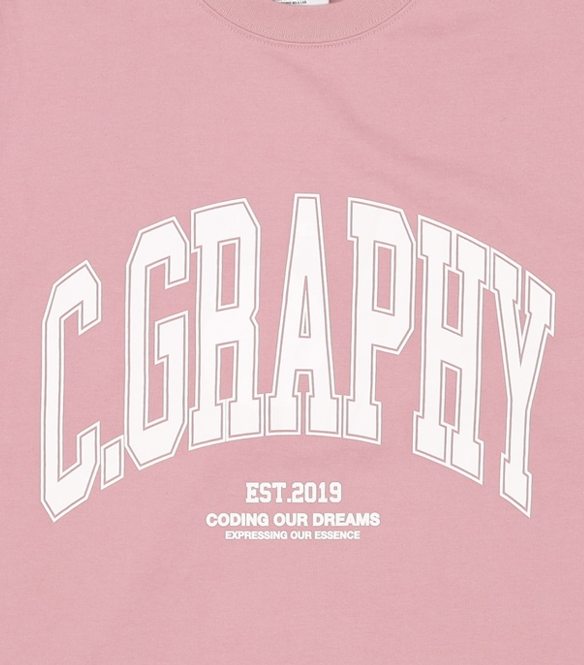 코드그라피(CGP) COOL C.GRAPHY 아치 로고 반팔 티셔츠_인디핑크 L