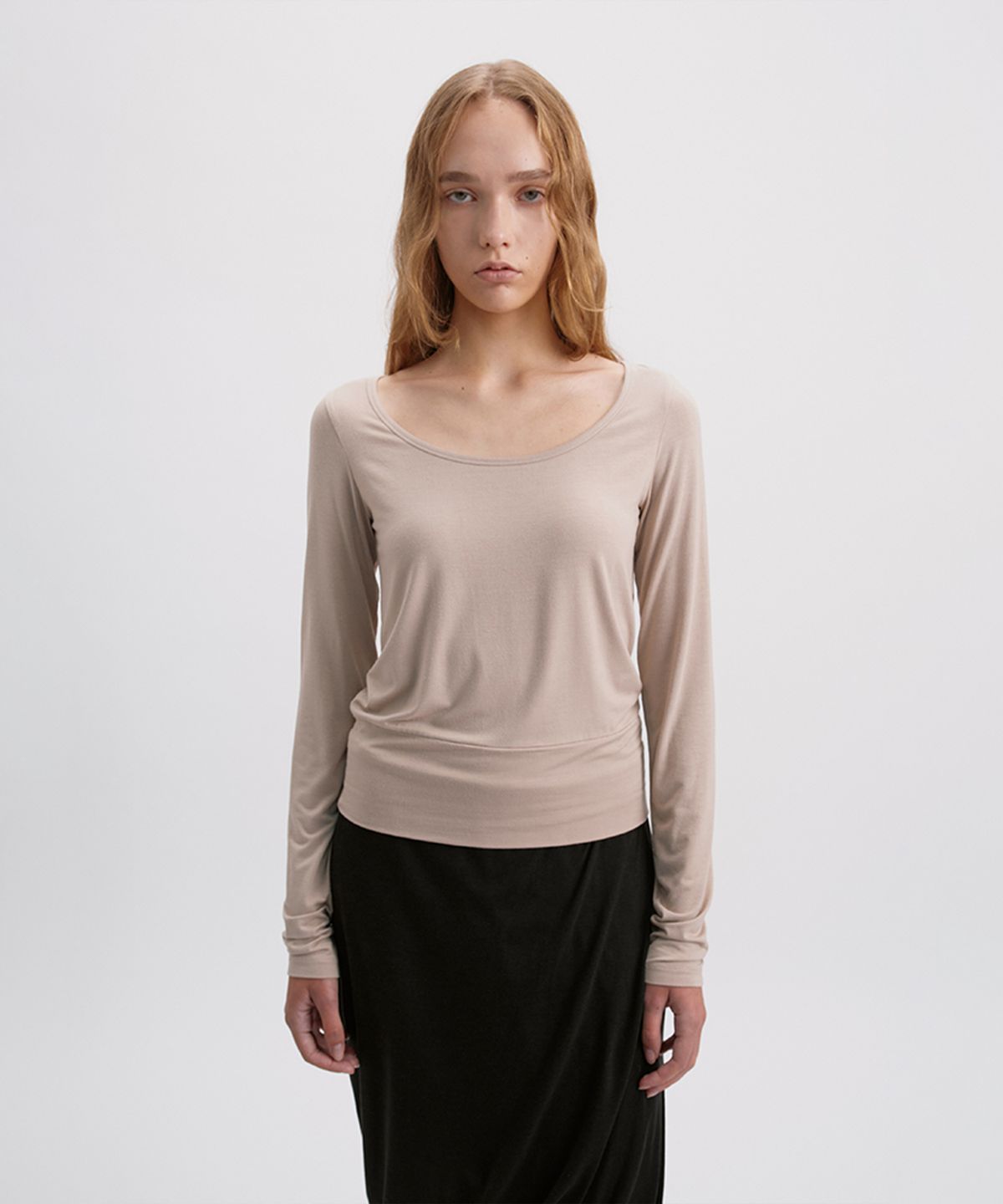 시메트릭 퍼센트(SYMMETRICPERCENT) Feminine 2-way Long Sleeve / Nudy