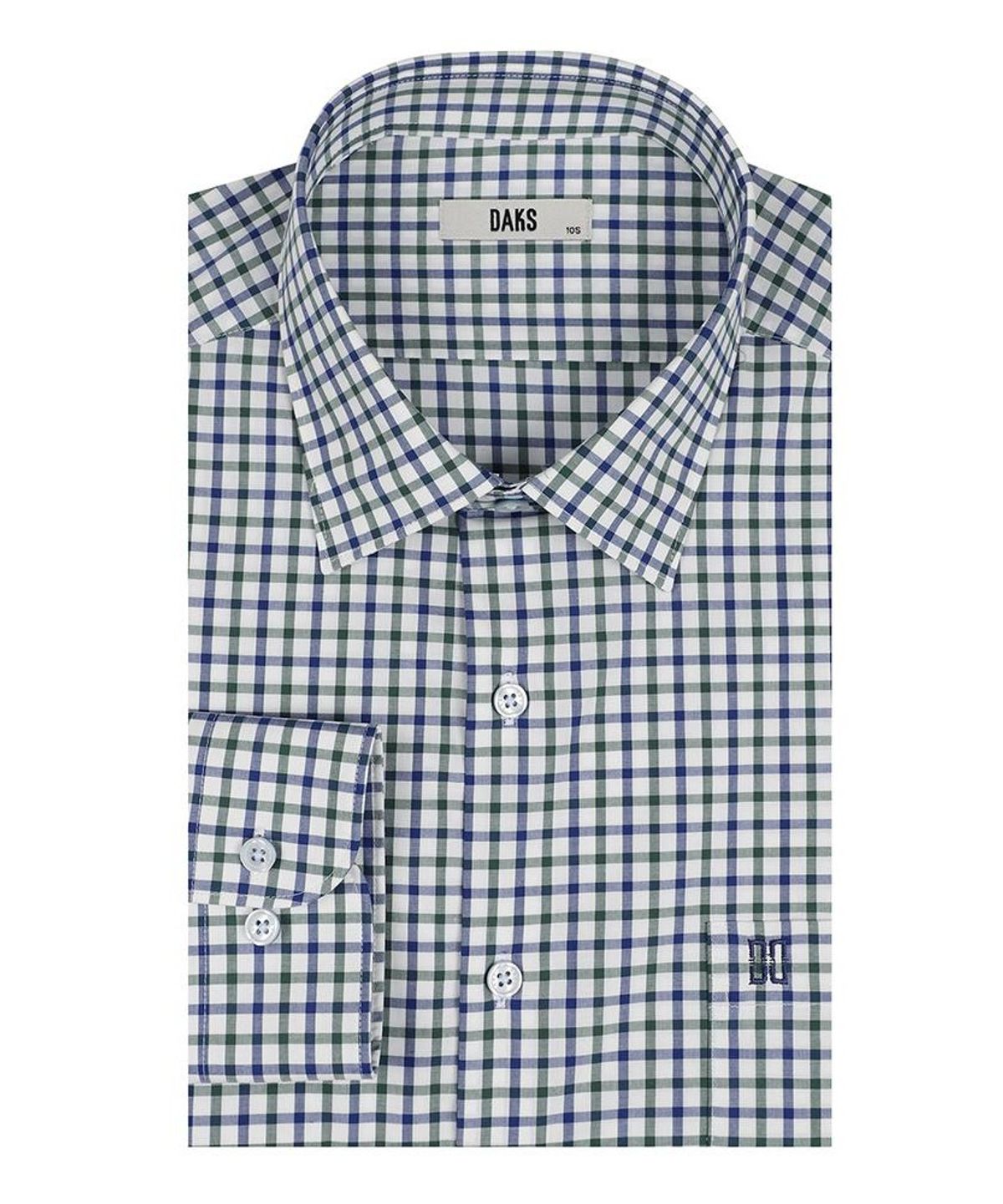 닥스셔츠(DAKS SHIRTS) 면100 스몰체크셔츠 레귤러핏 그린_DMP2SHCL114E1