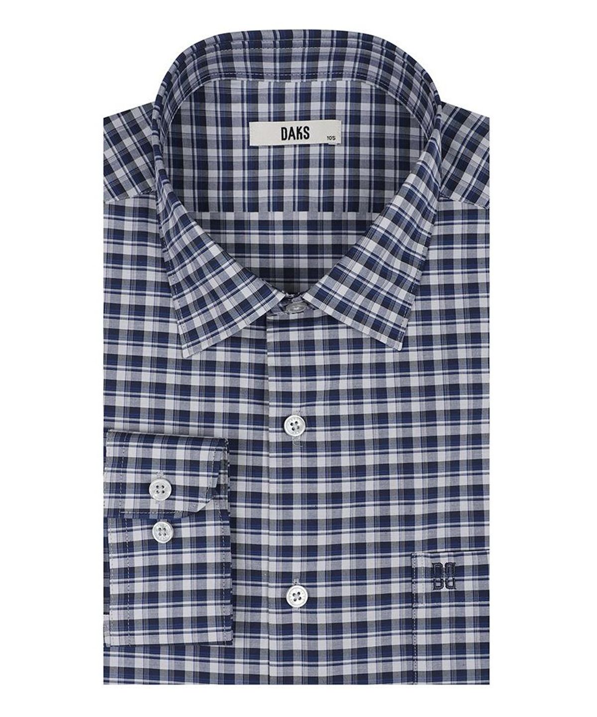 닥스셔츠(DAKS SHIRTS) 면100 스몰체크셔츠 레귤러핏 네이비_DMP2SHCL113N1