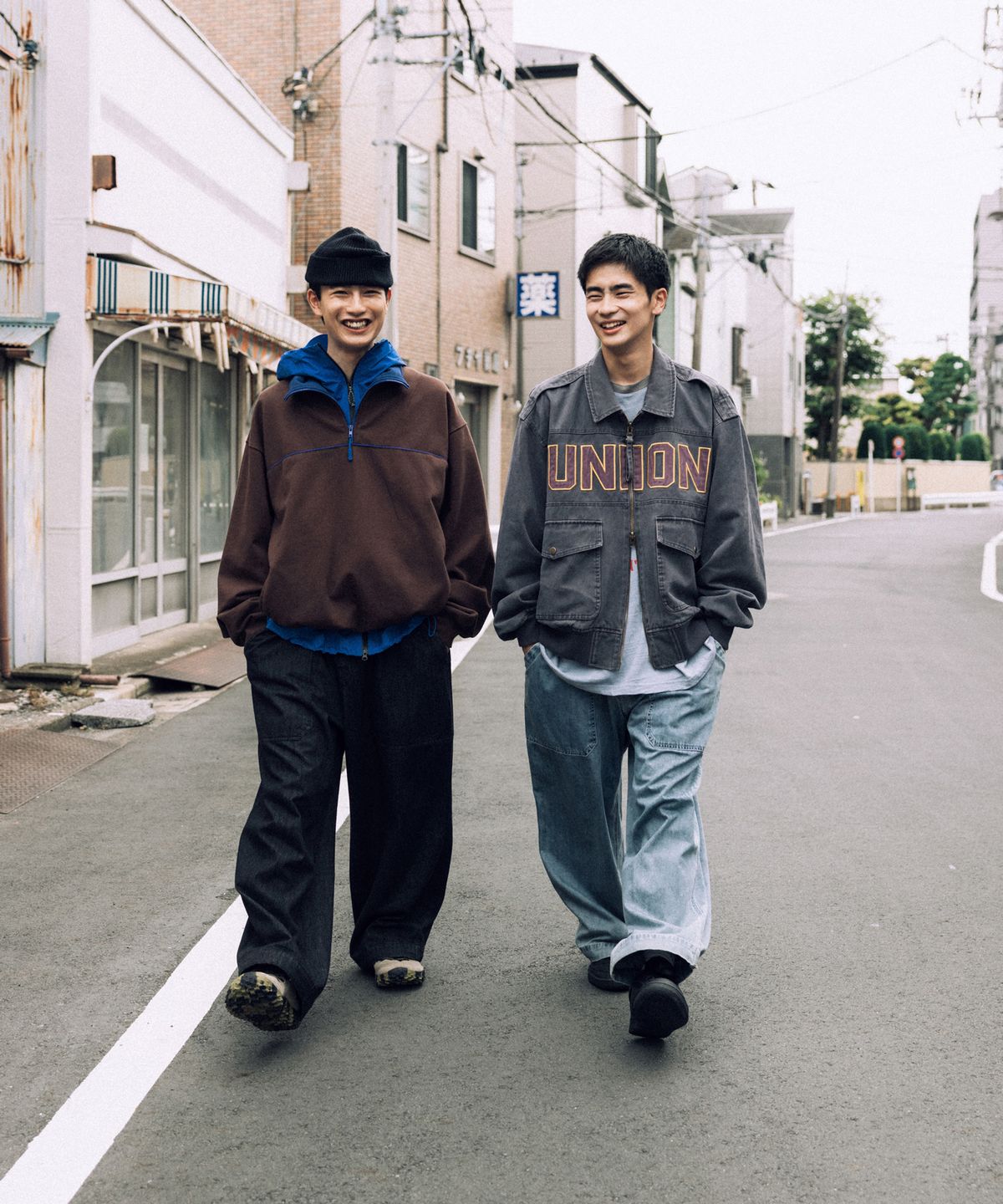 앵글런(ANGLAN) Double Fatigue Denim Pants - Washed Blue