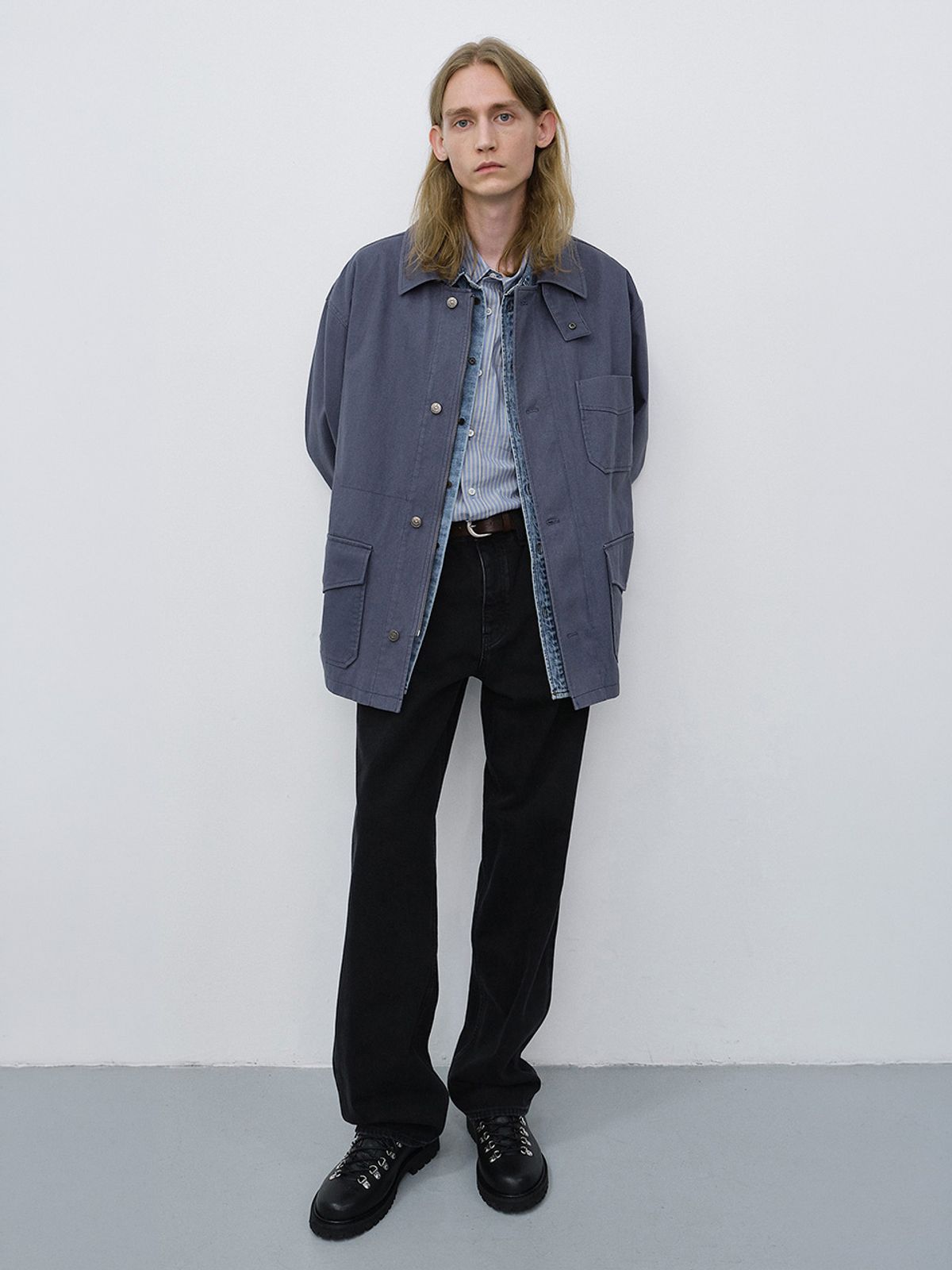던스트 포 맨(DUNST FOR MEN) UNISEX CHORE JACKET_UDJA6C104_BLUE