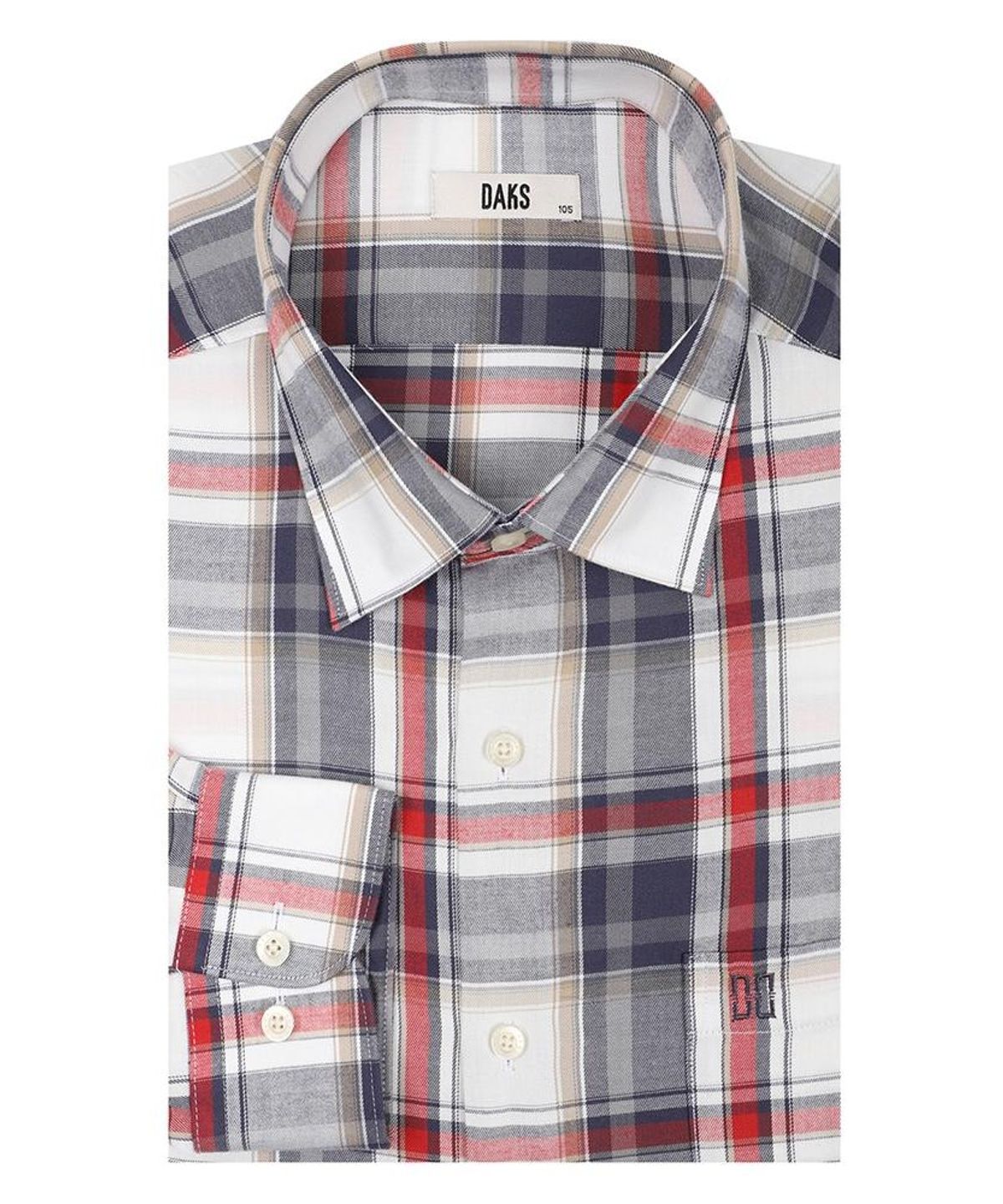 닥스셔츠(DAKS SHIRTS) 면혼방 미디움체크셔츠 레귤러핏 네이비_DMP2SHCL120N1