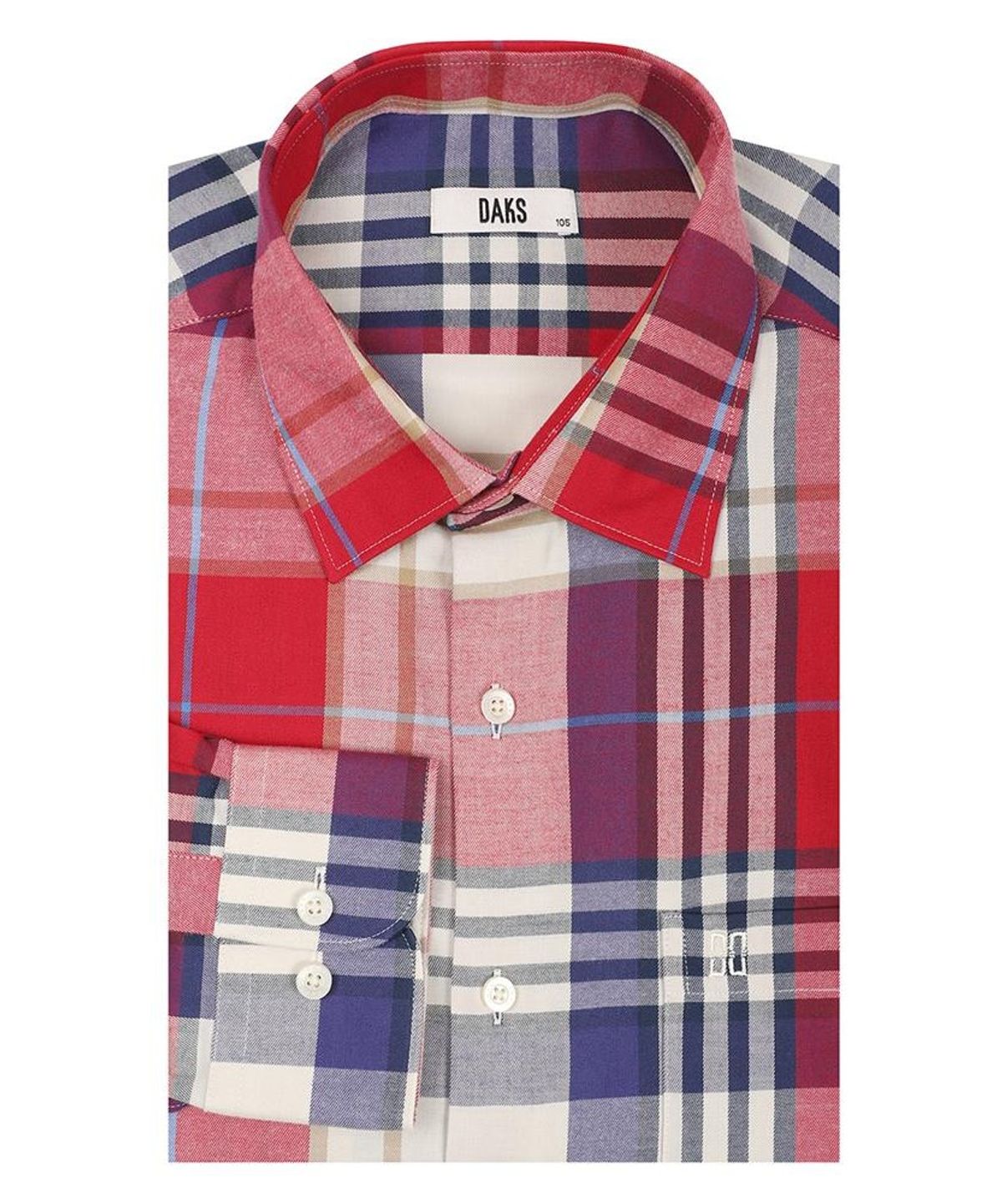 닥스셔츠(DAKS SHIRTS) 면혼방 빅체크셔츠 레귤러핏 베이지_DMP2SHCL140I1