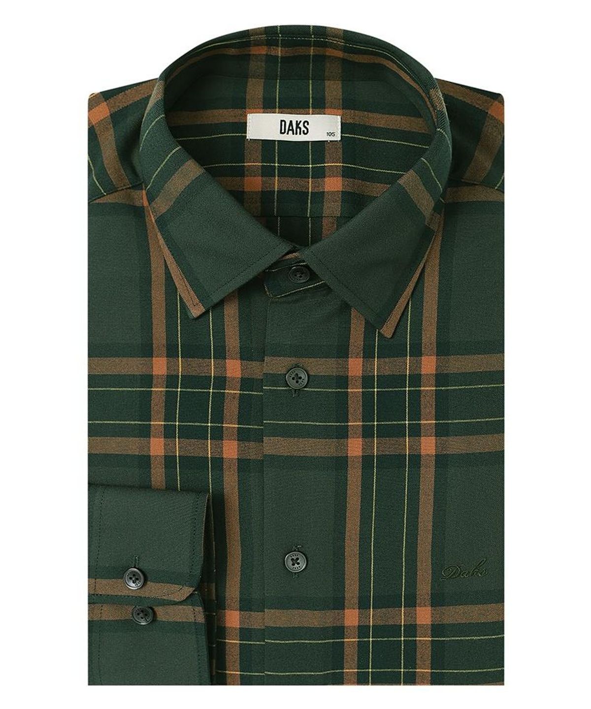 닥스셔츠(DAKS SHIRTS) 이지케어 폴리혼방 미듐체크셔츠 레귤러핏 그린_DMA1SHCL110E1