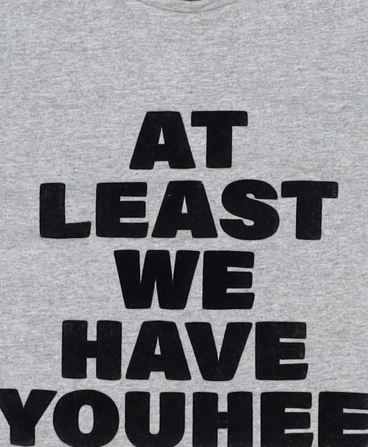 유희(YOUHEE) LETTERING T-SHIRT MELANGE GREY FREE