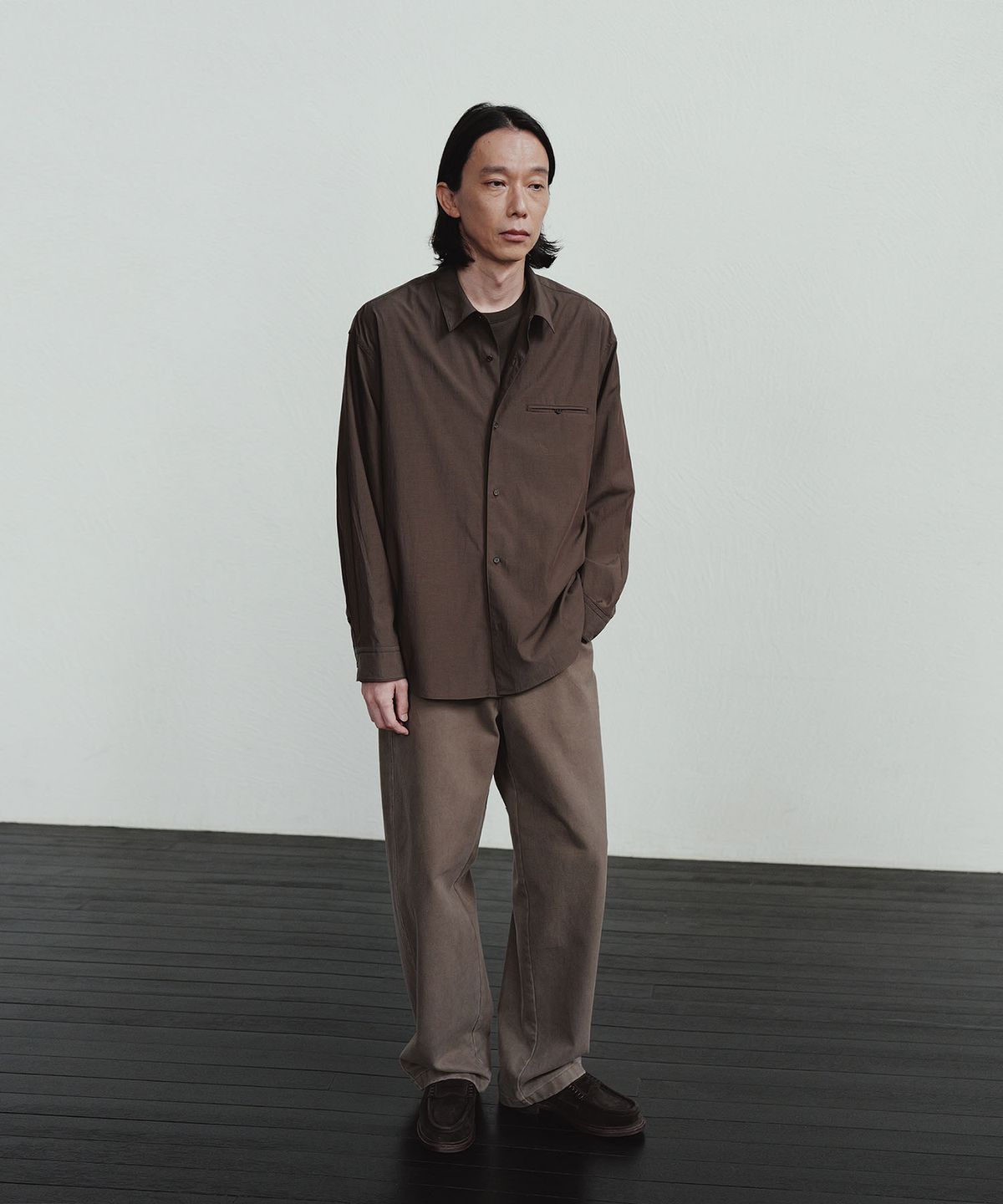 블랭크룸(BLANKROOM) 세틀 포켓 셔츠_BROWN