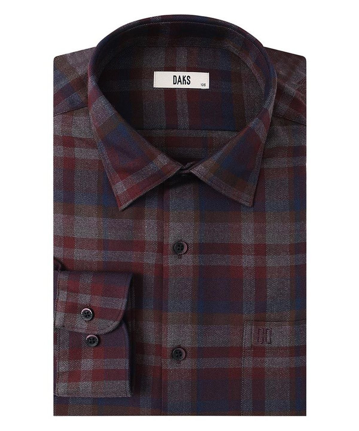 닥스셔츠(DAKS SHIRTS) 이지케어 폴리혼방 체크셔츠 레귤러핏 레드_DLW2SHCL426R1