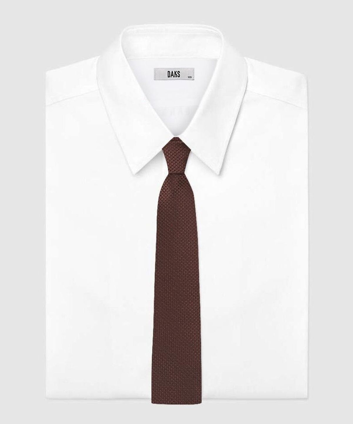 닥스셔츠(DAKS SHIRTS) 실크100 솔리드 넥타이 브라운_DMF1ACF1249W1