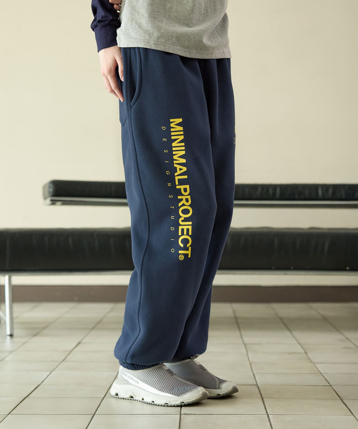 미니멀프로젝트(MINIMALPROJECT) 액시스 헤비웨이트 기모  스웻 팬츠 MTP303 [NAVY]