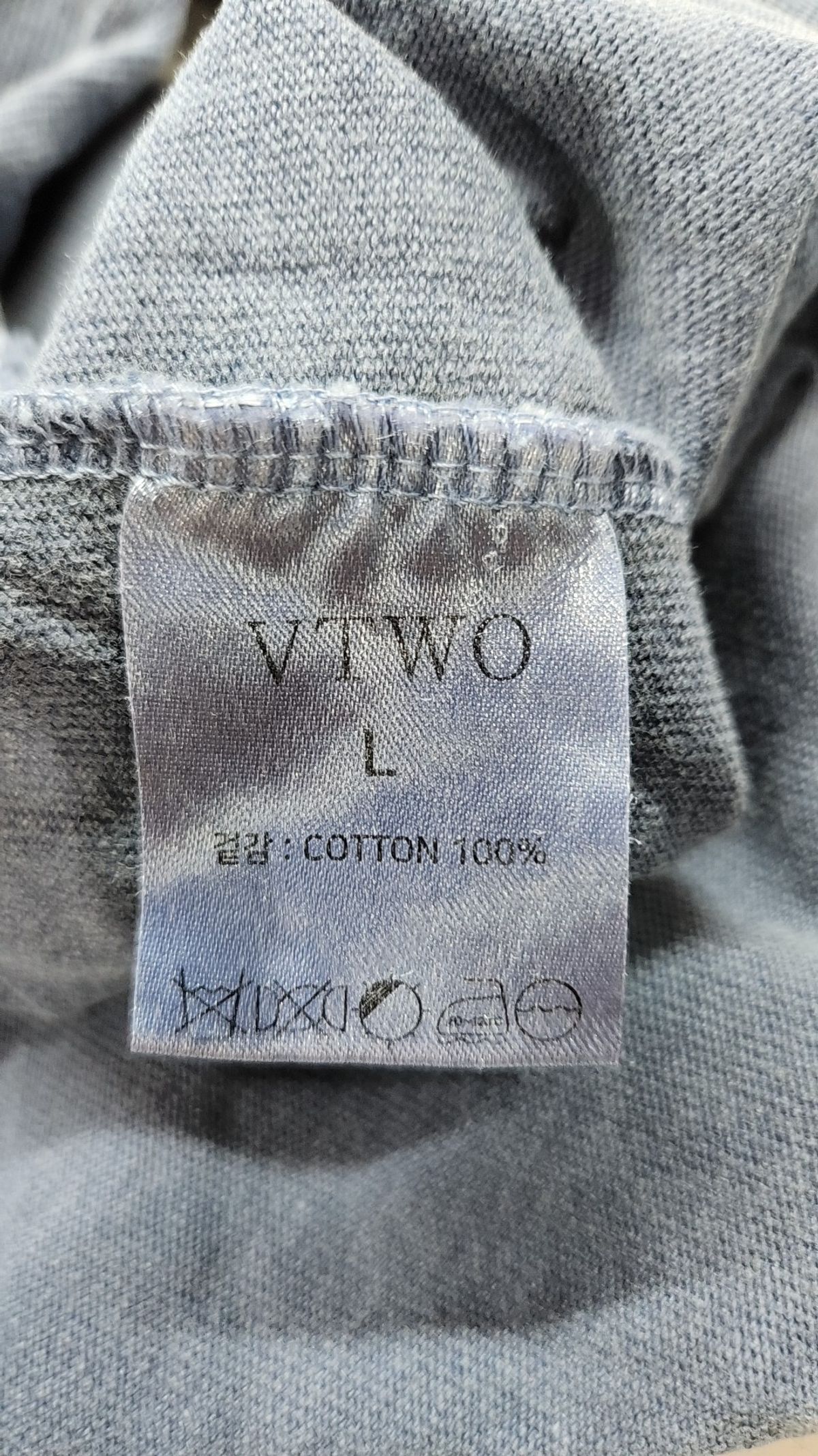 브이투(VTWO) 반소매 티셔츠 L