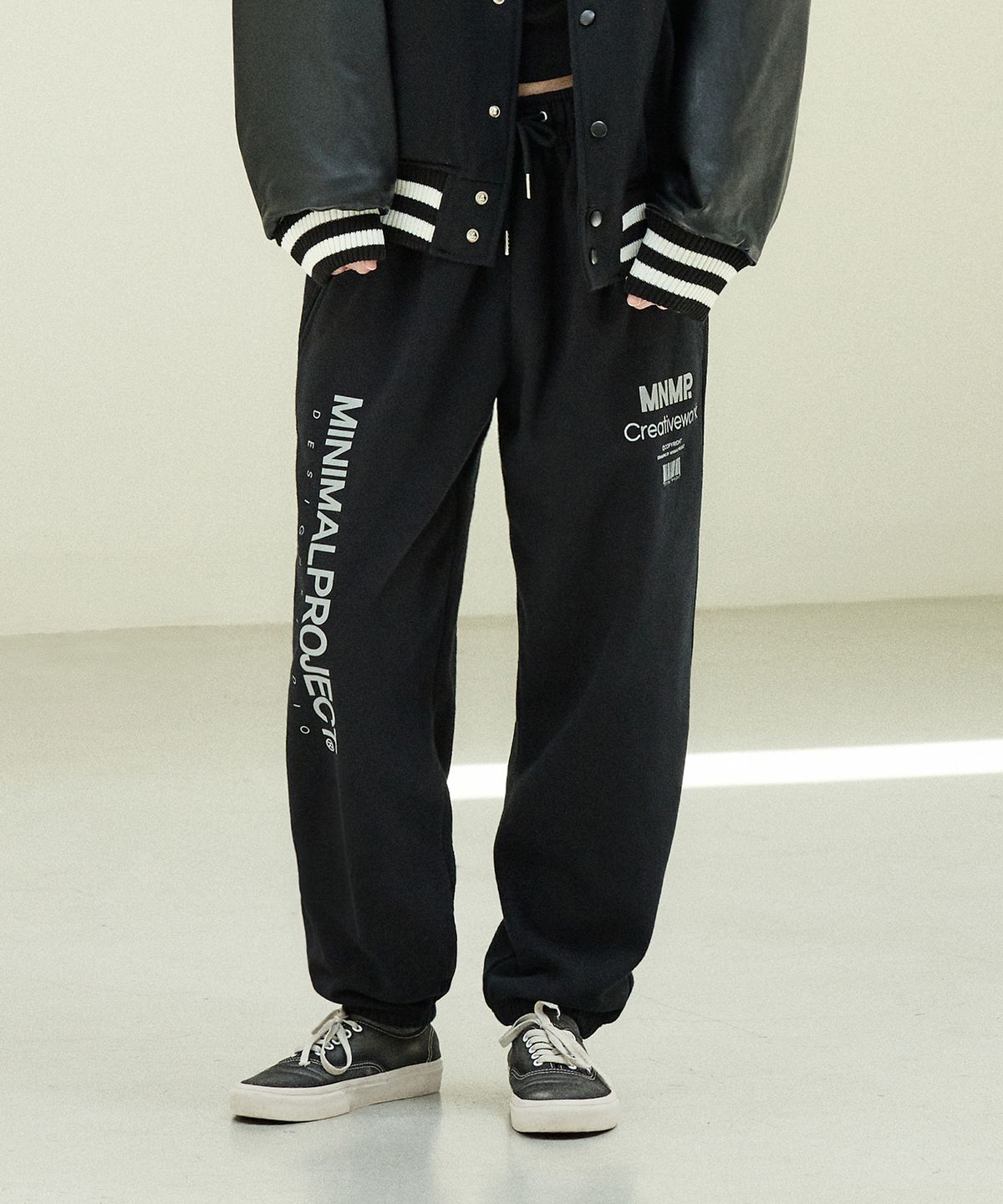 미니멀프로젝트(MINIMALPROJECT) 액시스 헤비웨이트 기모 스웻 팬츠 MTP303 [BLACK]