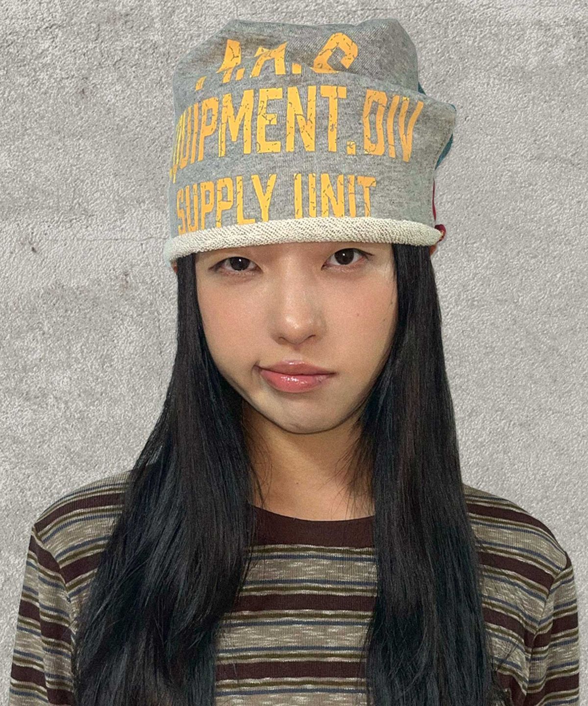 마스컴퍼니(MASCOMPANY) Color Block Sweat Beanie - Gray