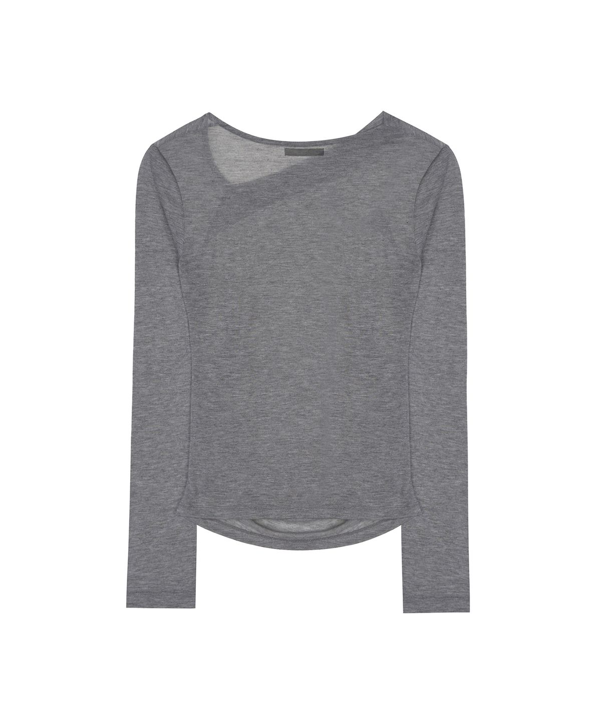 닉앤니콜(NICK&NICOLE) ASYMMETRY DRAPE SHIRRING TOP_CHARCOAL