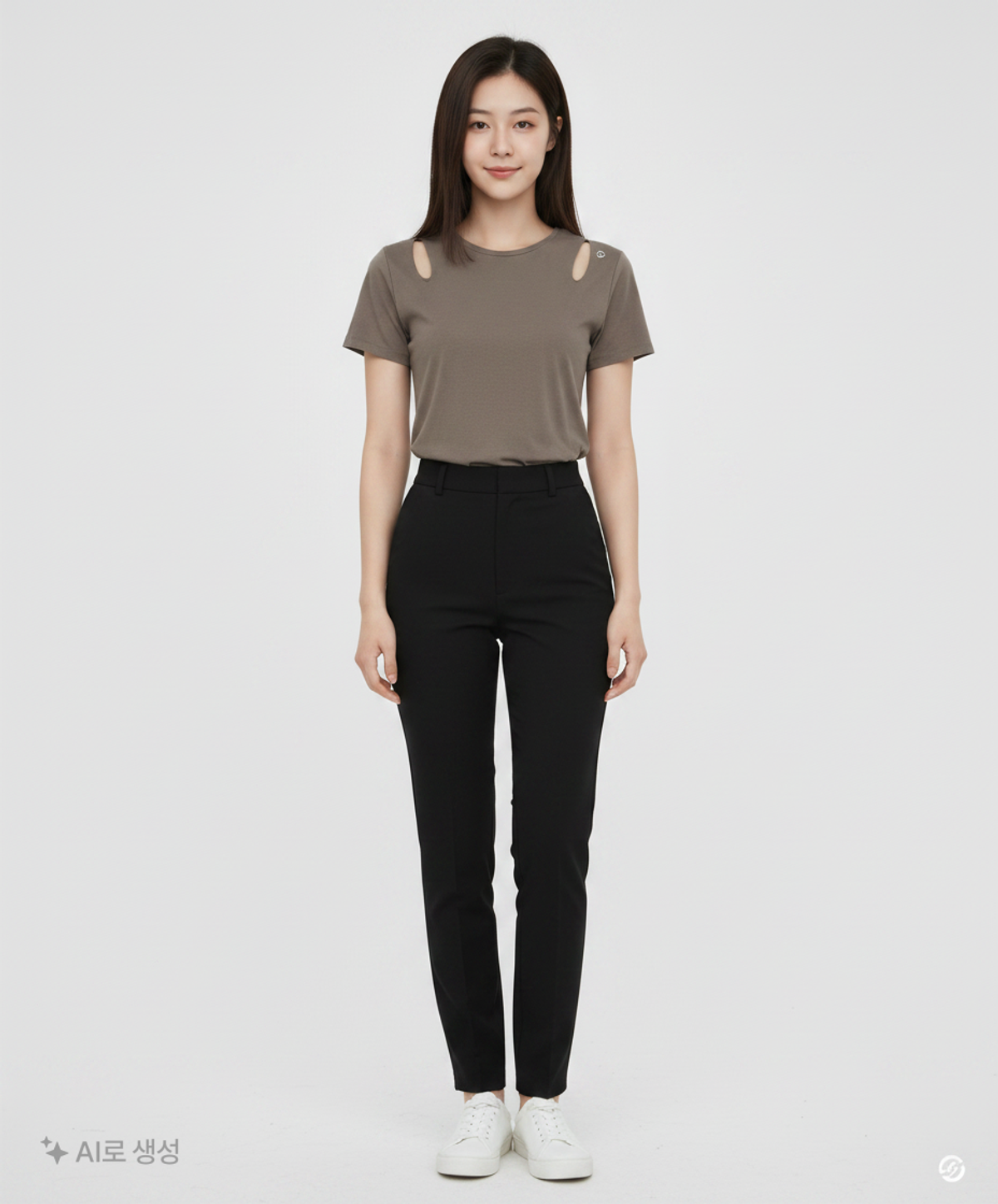 다이애그널(DIAGONAL) SOFT FLARE TEE (grey) XS