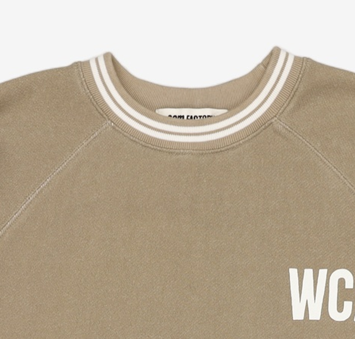 디스커스 애슬레틱(DISCUS ATHLETIC) DA × OAM Stripe Ribbed Sweatshirt Khaki Beige L