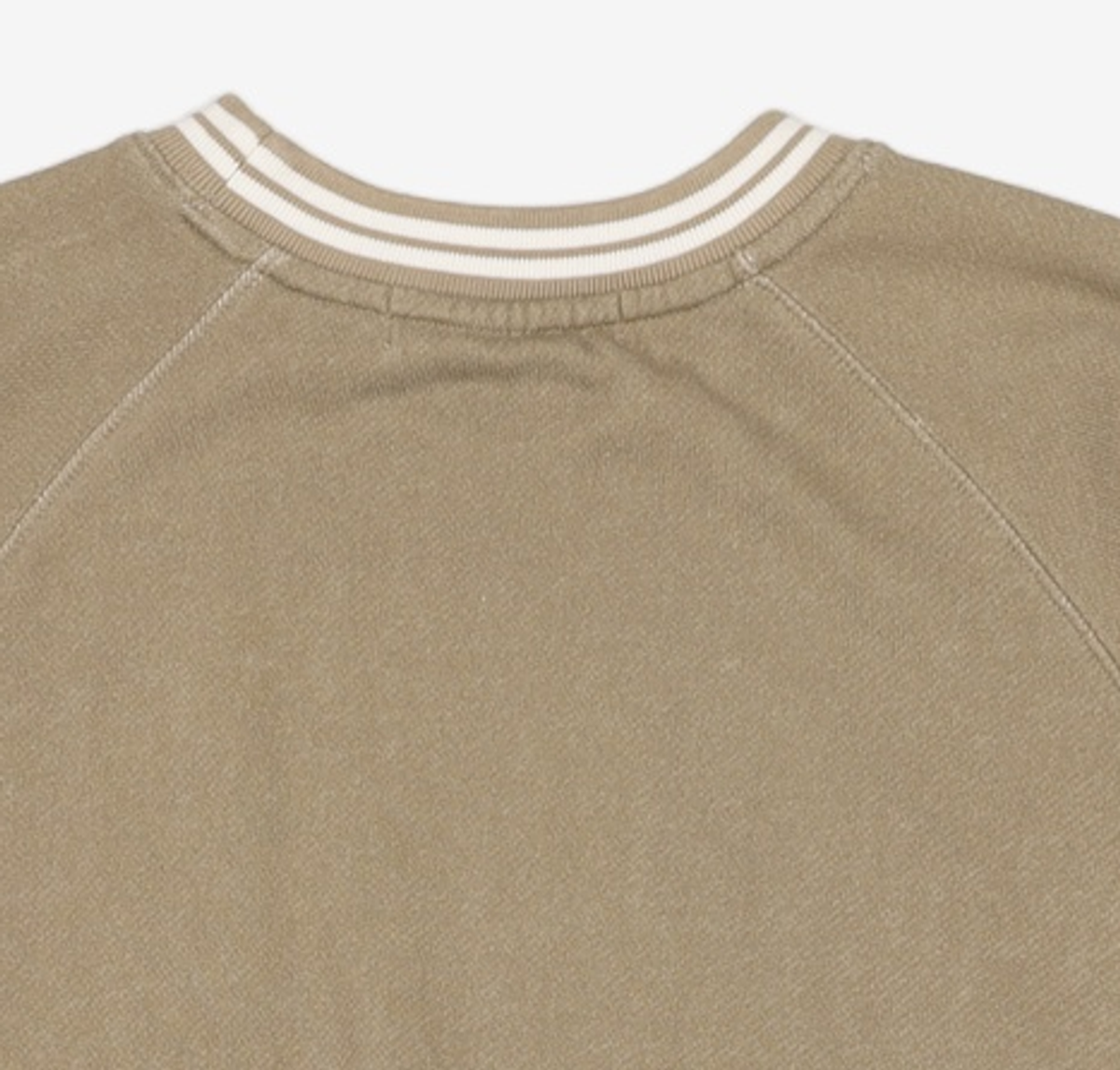 디스커스 애슬레틱(DISCUS ATHLETIC) DA × OAM Stripe Ribbed Sweatshirt Khaki Beige L