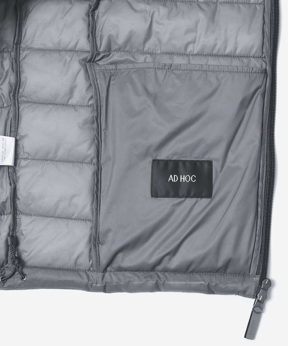 애드호크(ADHOC) 남성 후드 경량 패딩 점퍼 (GREY) (HCAPA91)