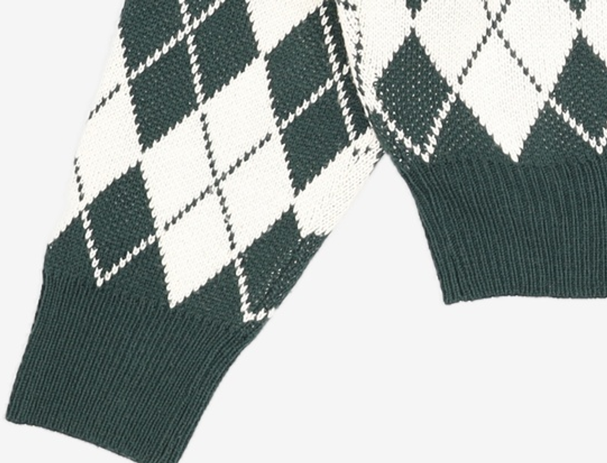 미쏘(MIXXO) 카라넥 아가일 풀오버 KACT66T RE MIWKAD13QT S