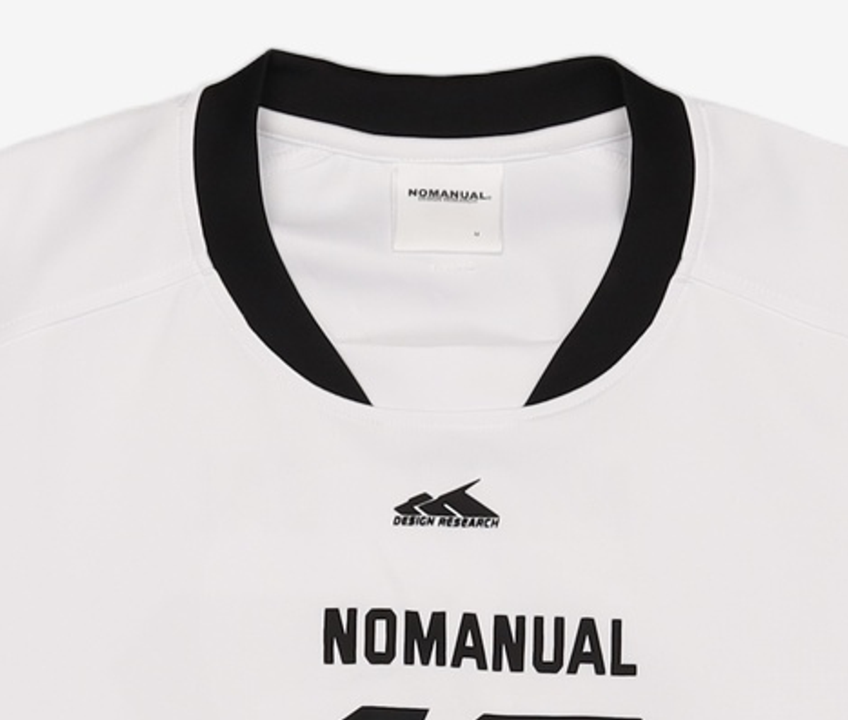 노매뉴얼(NOMANUAL) 17 MESH BLOCK FOOTBALL JERSEY - WHITE M