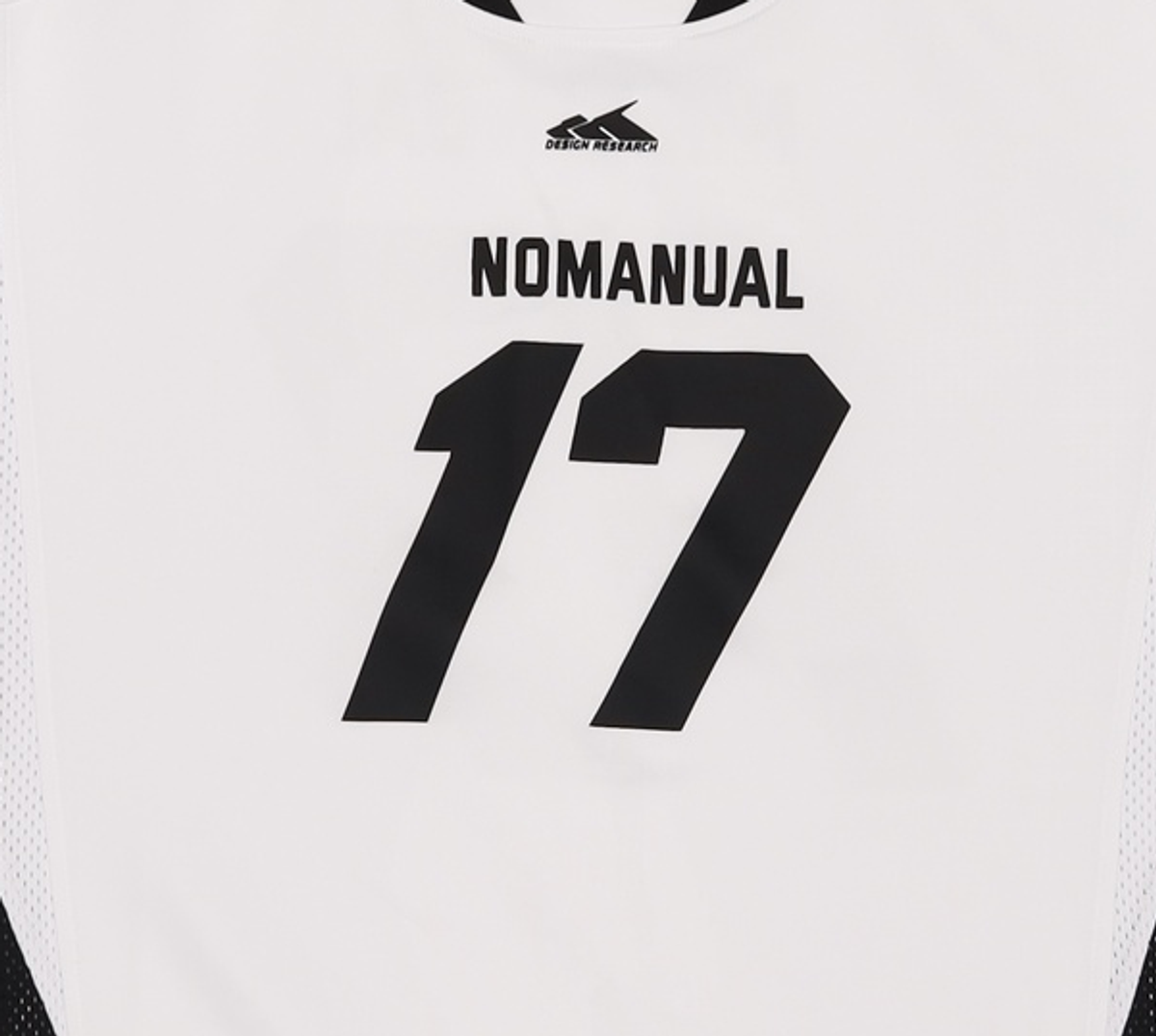 노매뉴얼(NOMANUAL) 17 MESH BLOCK FOOTBALL JERSEY - WHITE M