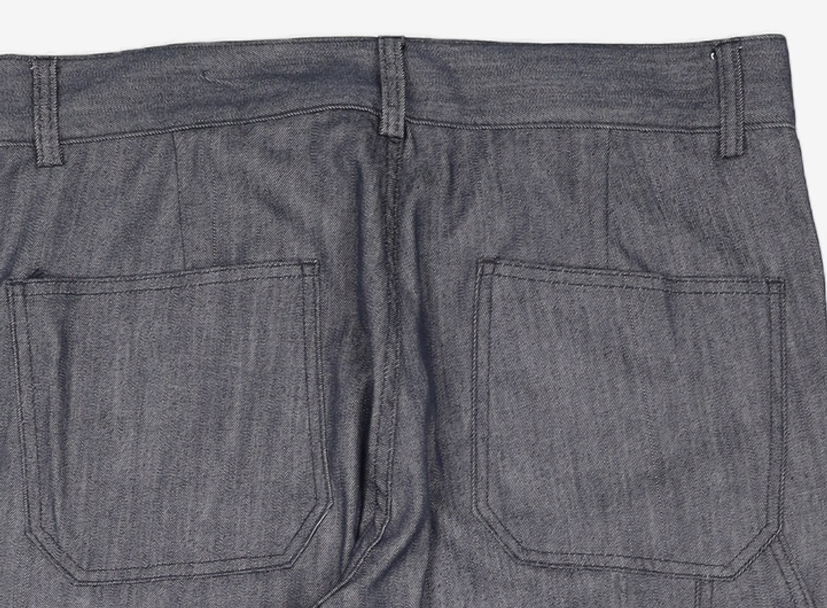 컨티먼트(CONTEMENT) LYOCELL DENIM CROPPED GOLF PANTS_DARK NAVY L