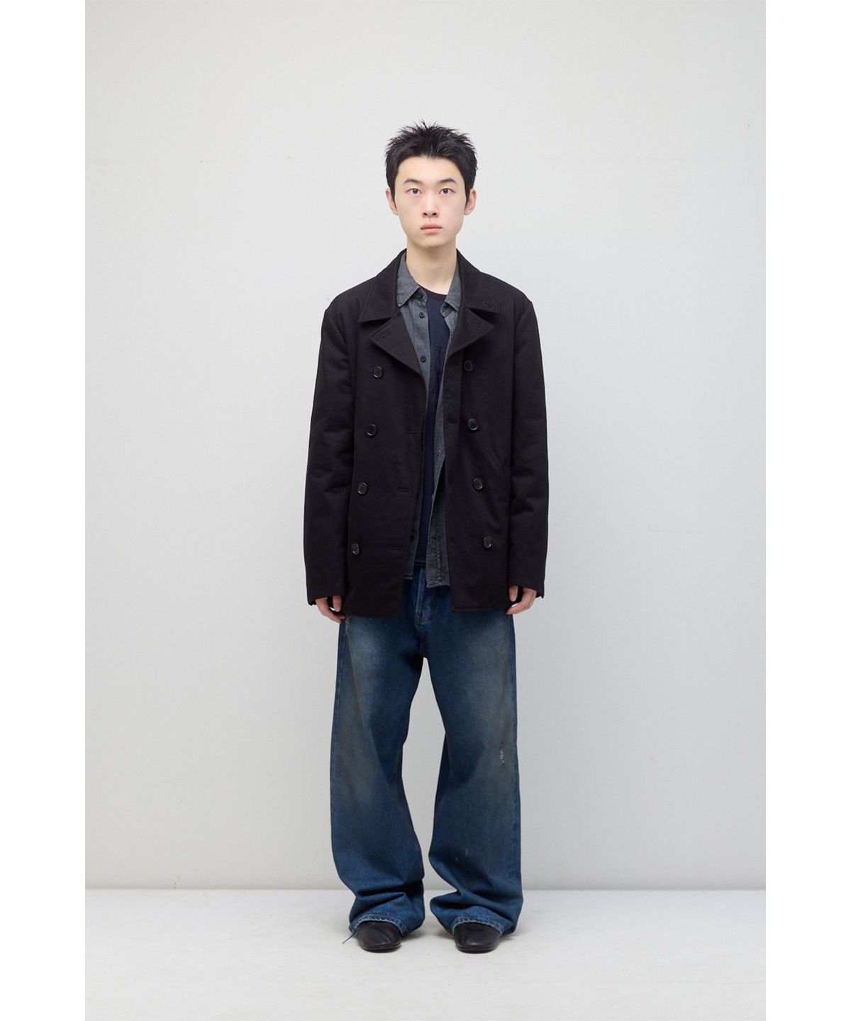 해칭룸(HATCHINGROOM) Pea Coat Black