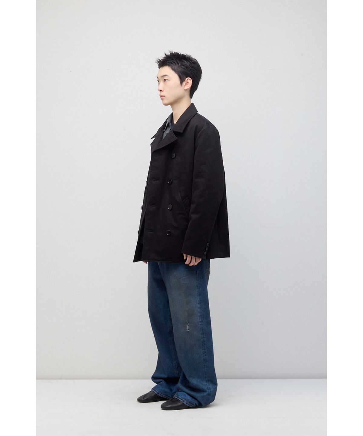 해칭룸(HATCHINGROOM) Pea Coat Black