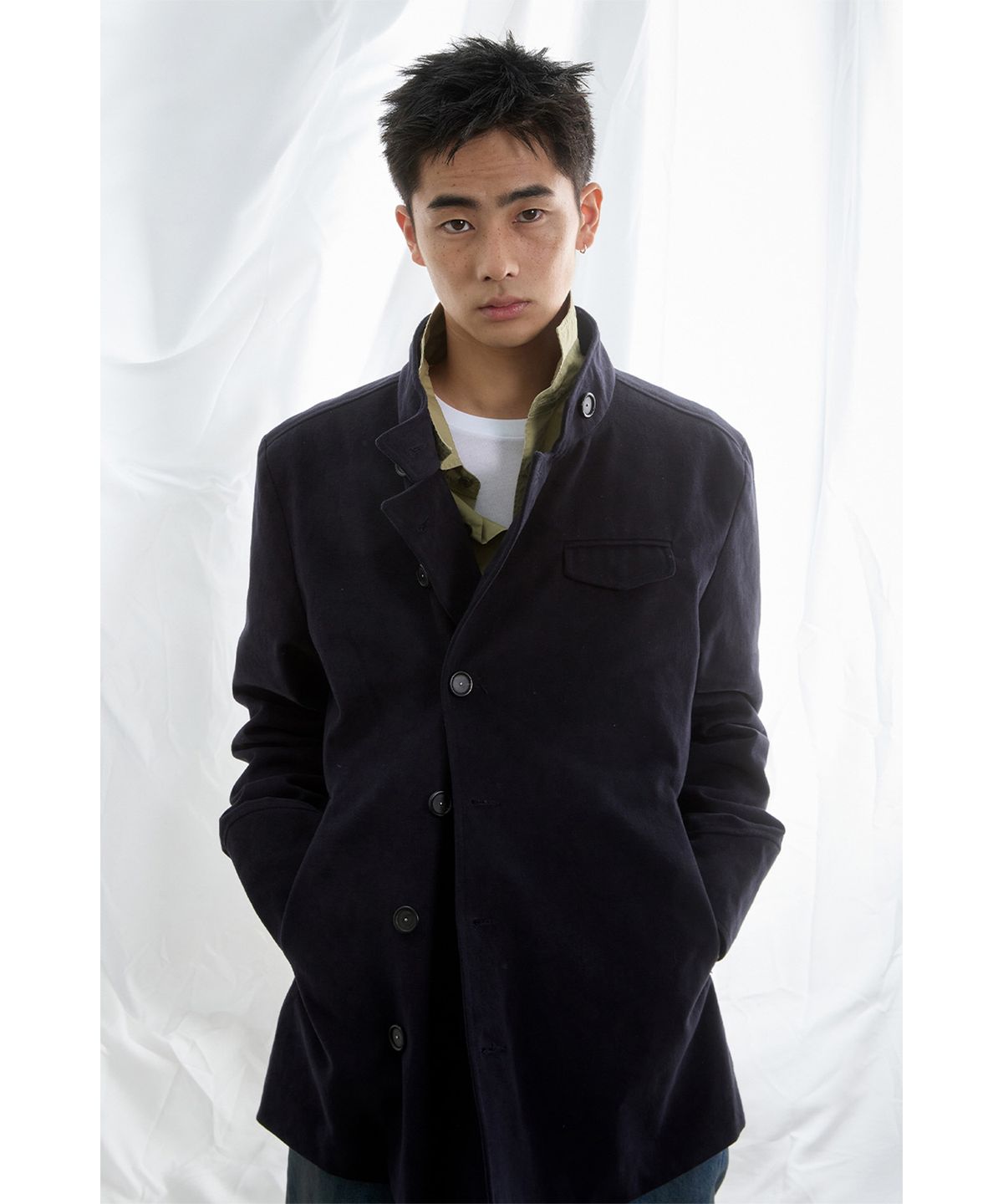 해칭룸(HATCHINGROOM) Fencing Coat Dark Navy