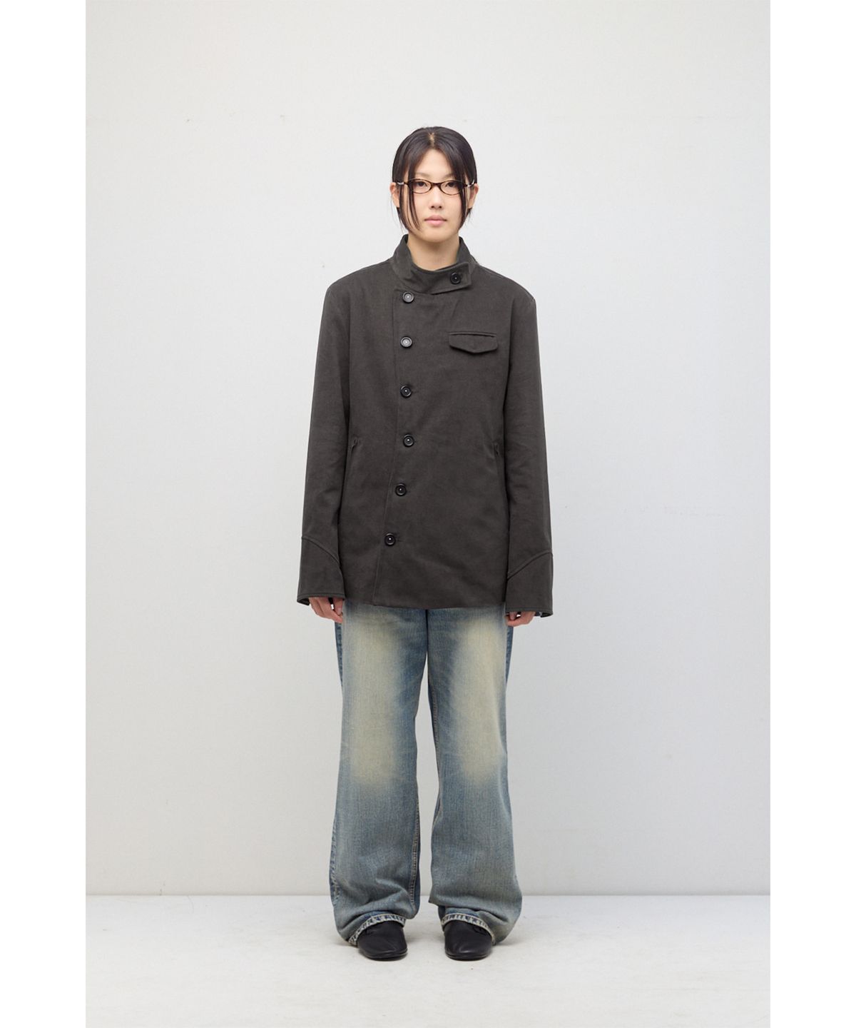 해칭룸(HATCHINGROOM) Fencing Coat Charcoal