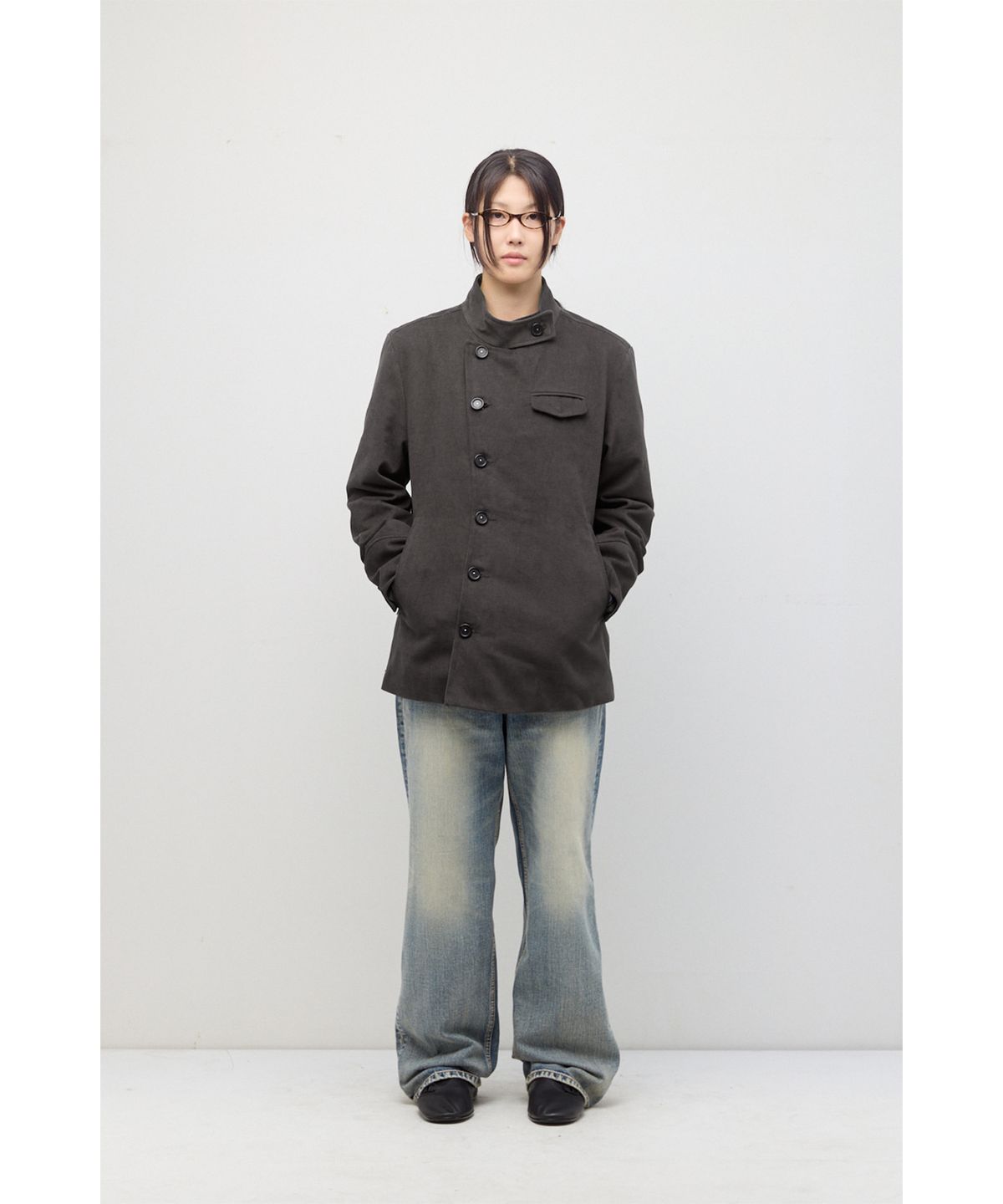 해칭룸(HATCHINGROOM) Fencing Coat Charcoal