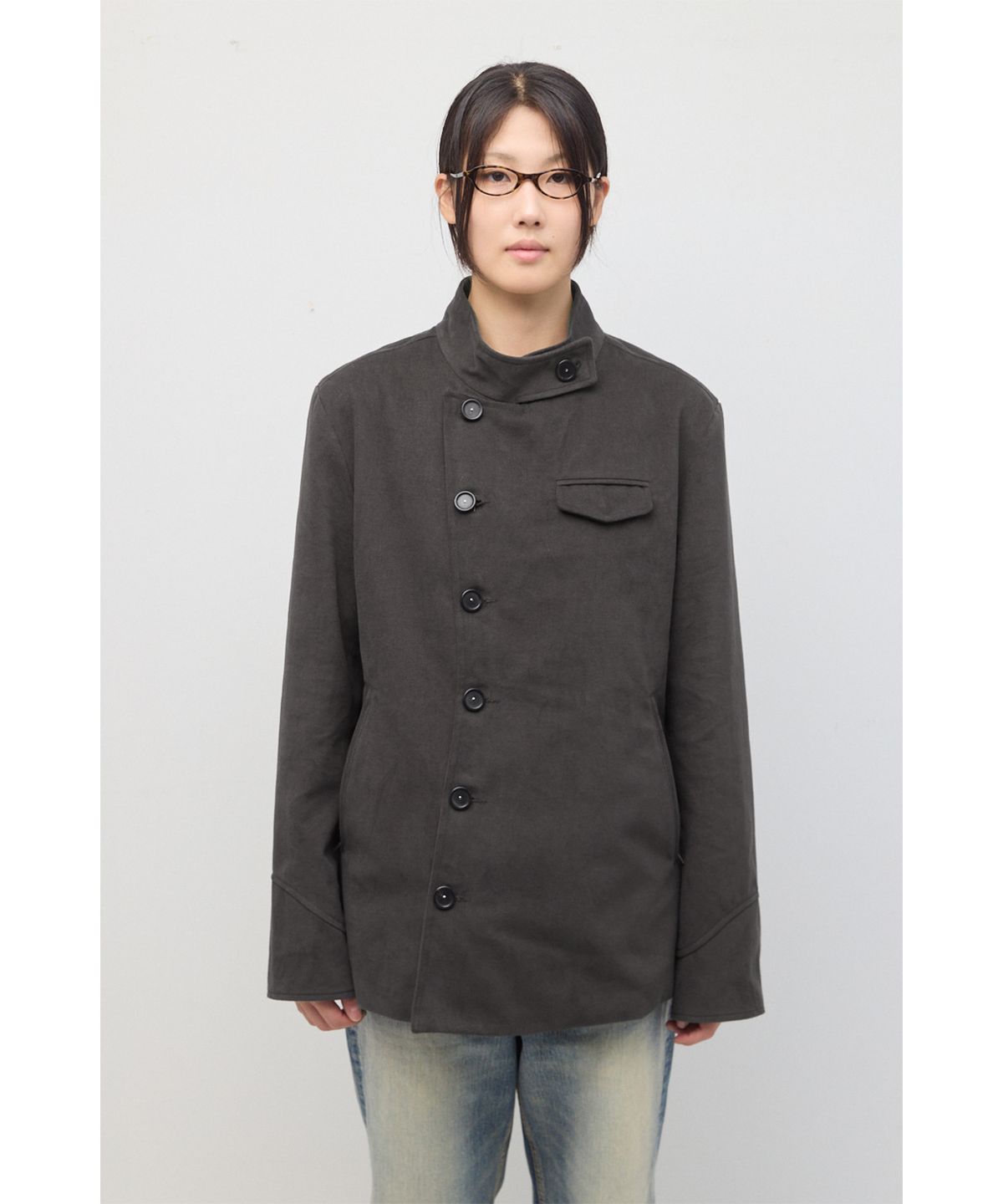 해칭룸(HATCHINGROOM) Fencing Coat Charcoal