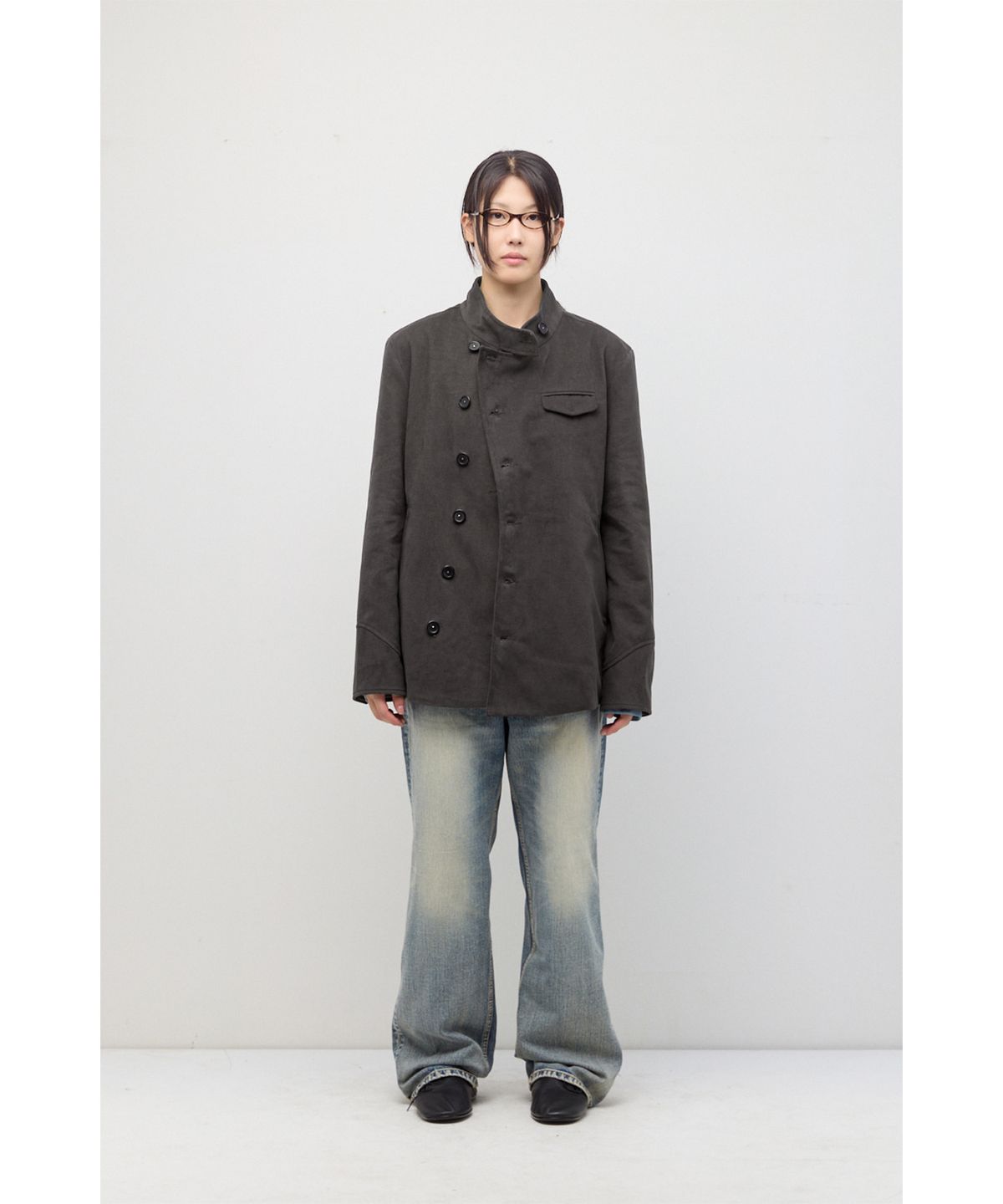 해칭룸(HATCHINGROOM) Fencing Coat Charcoal