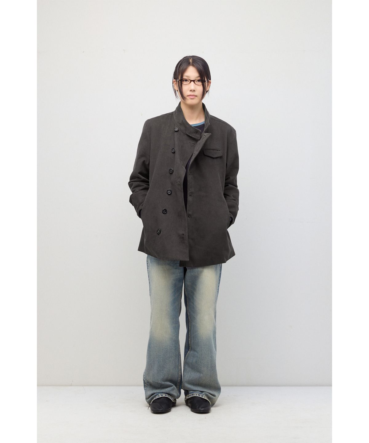해칭룸(HATCHINGROOM) Fencing Coat Charcoal