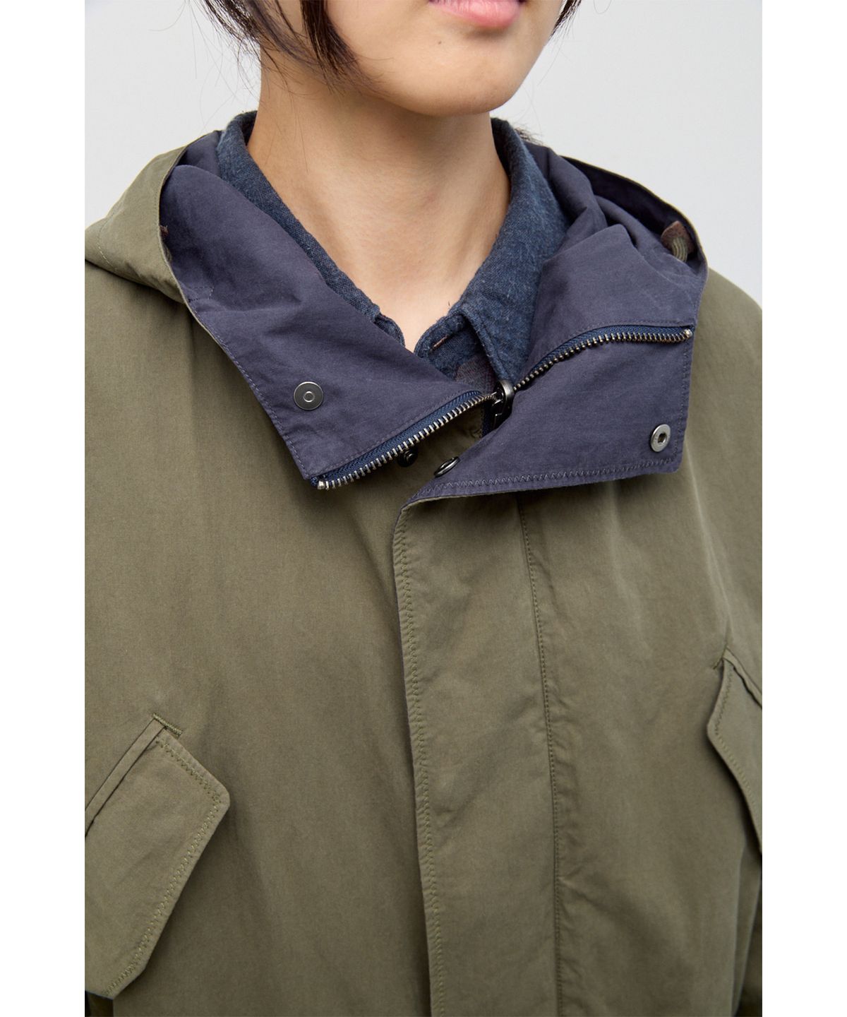 해칭룸(HATCHINGROOM) Reversible Parka Khaki/Navy