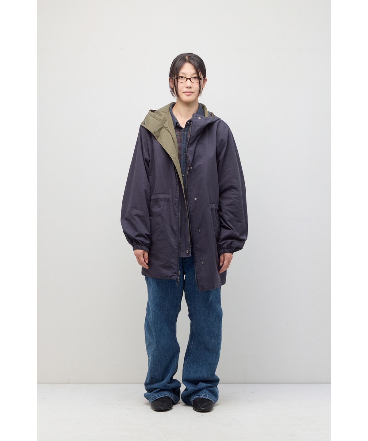 해칭룸(HATCHINGROOM) Reversible Parka Khaki/Navy