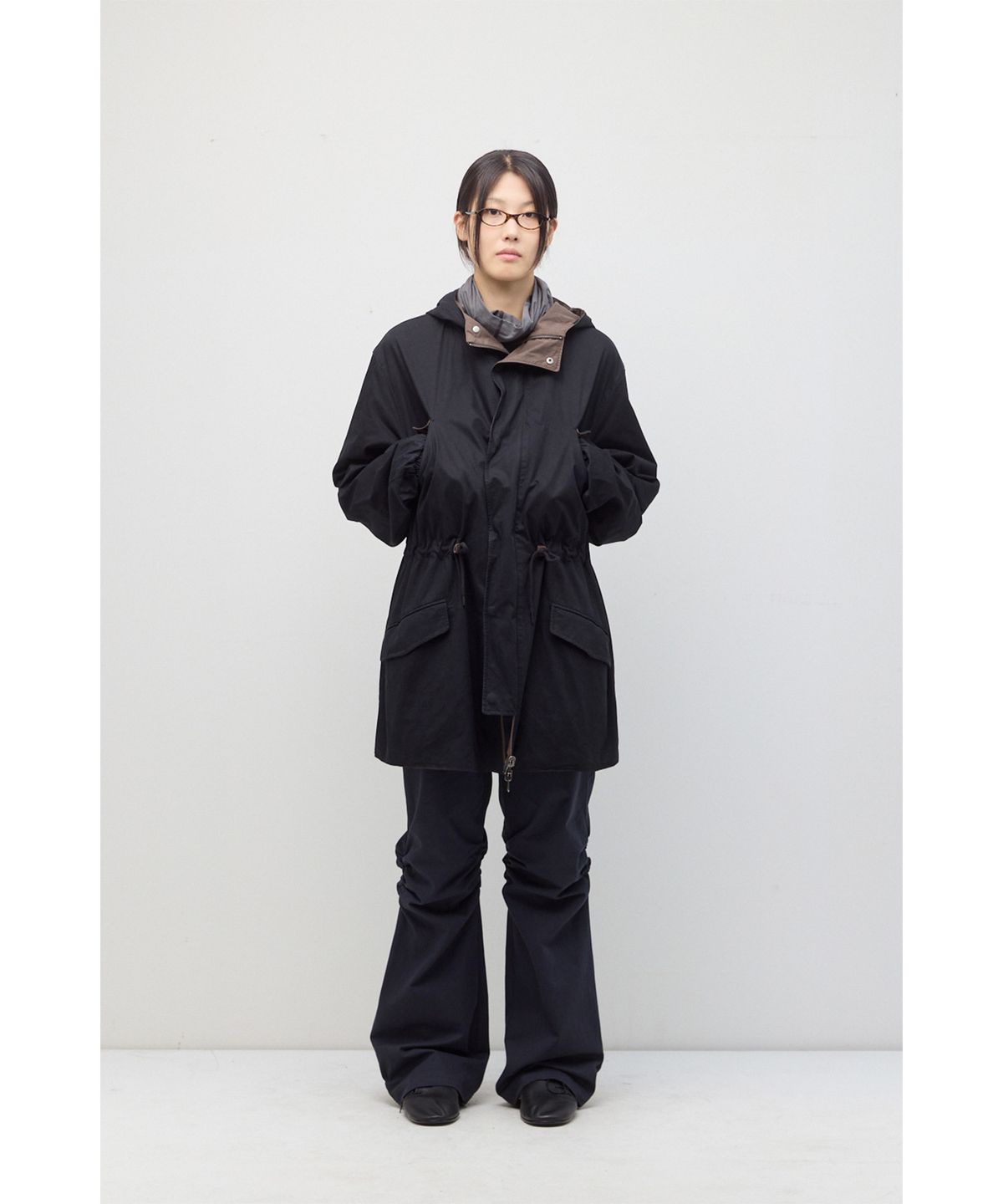해칭룸(HATCHINGROOM) Reversible Parka Black/Mud Brown