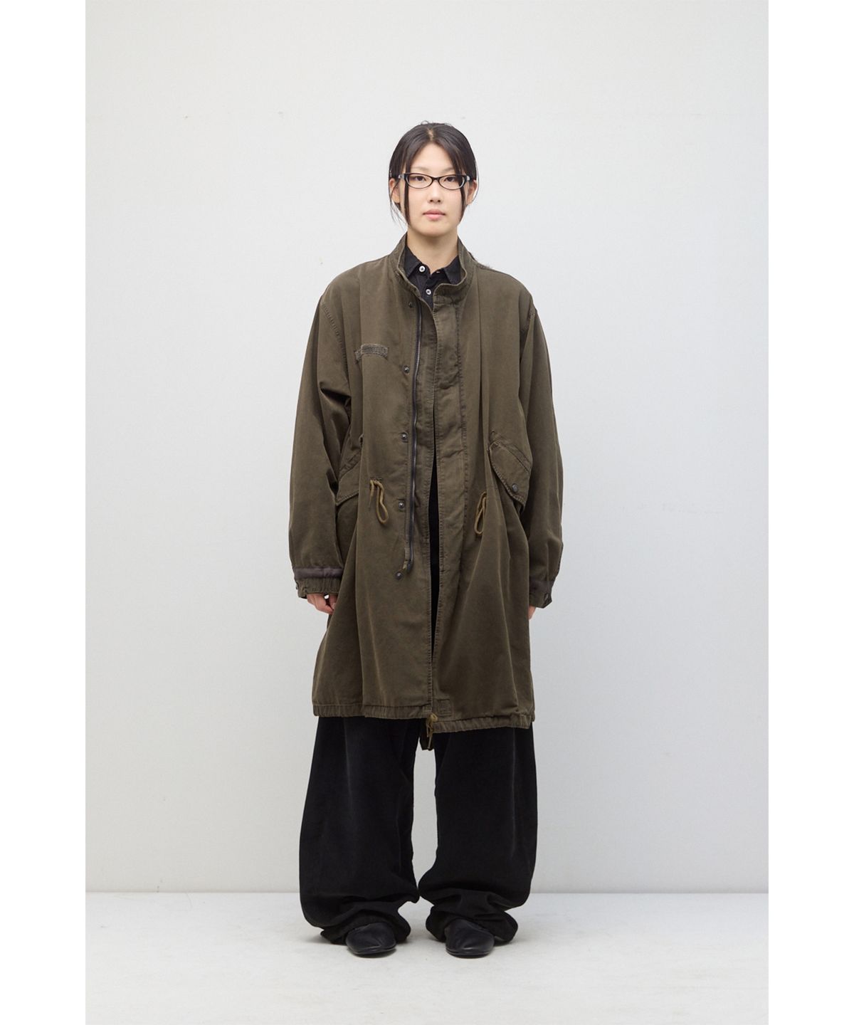 해칭룸(HATCHINGROOM) Mods Parka Over Dyed Mud Khaki