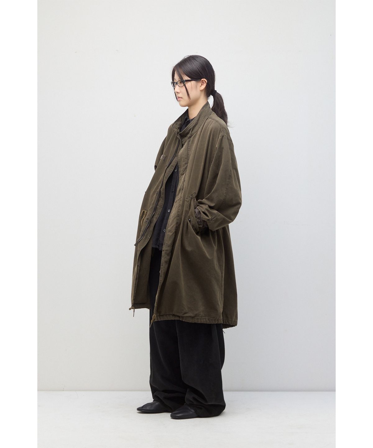 해칭룸(HATCHINGROOM) Mods Parka Over Dyed Mud Khaki