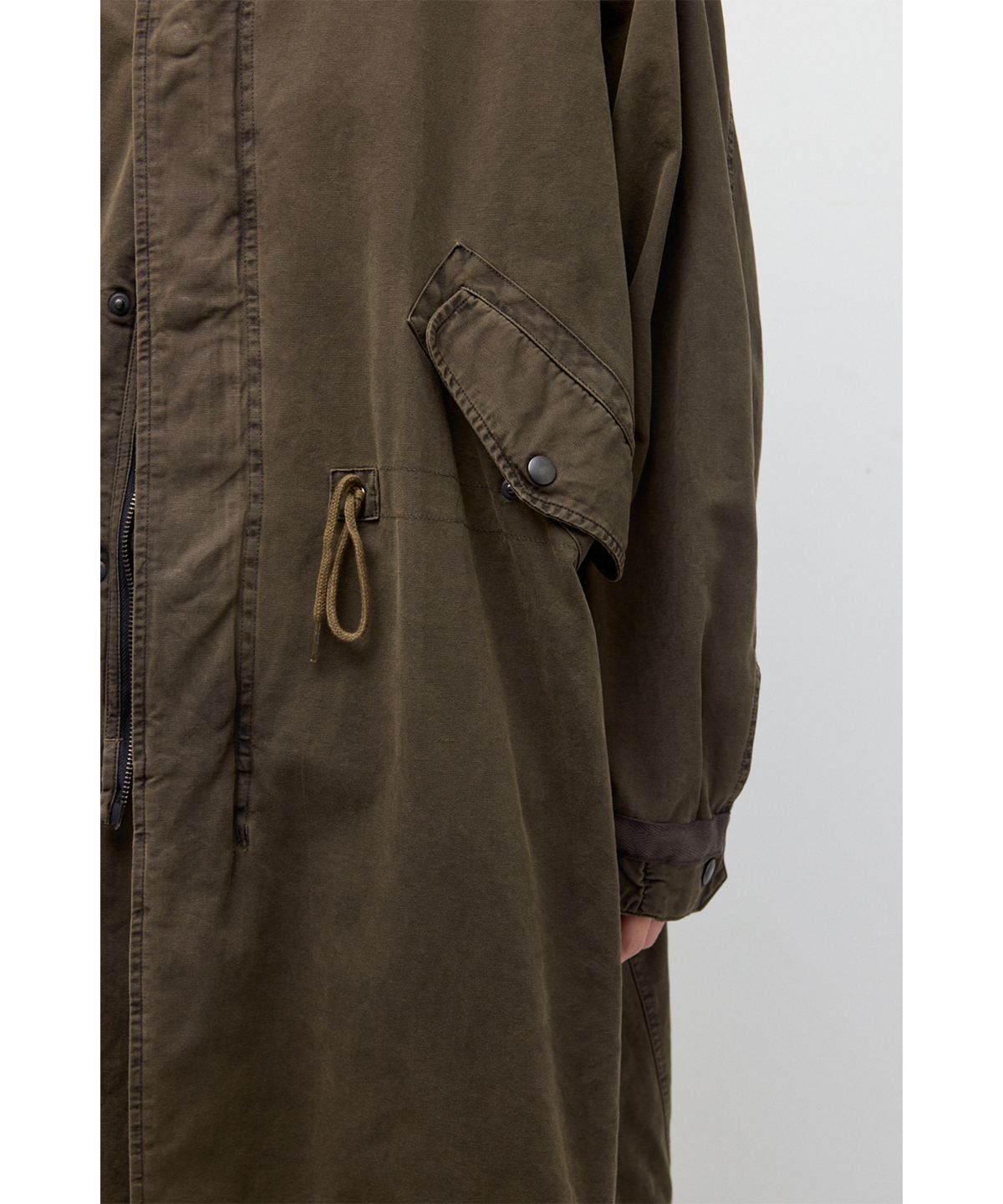 해칭룸(HATCHINGROOM) Mods Parka Over Dyed Mud Khaki
