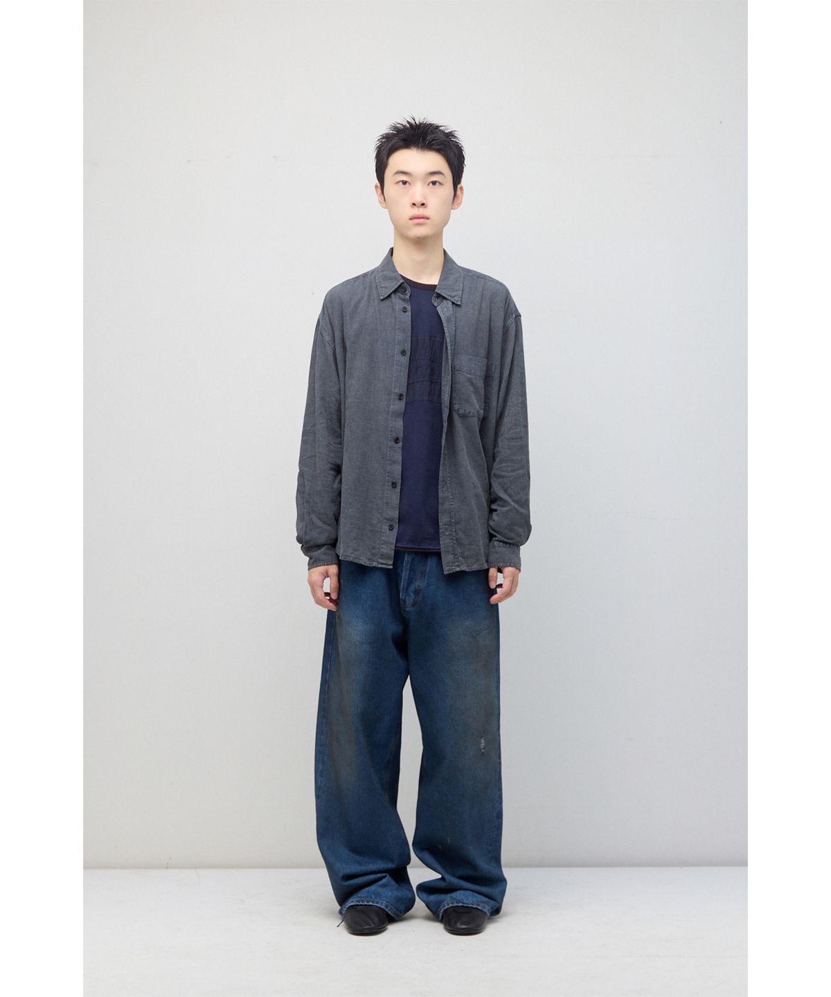 해칭룸(HATCHINGROOM) L.R Shirt Faded Grey